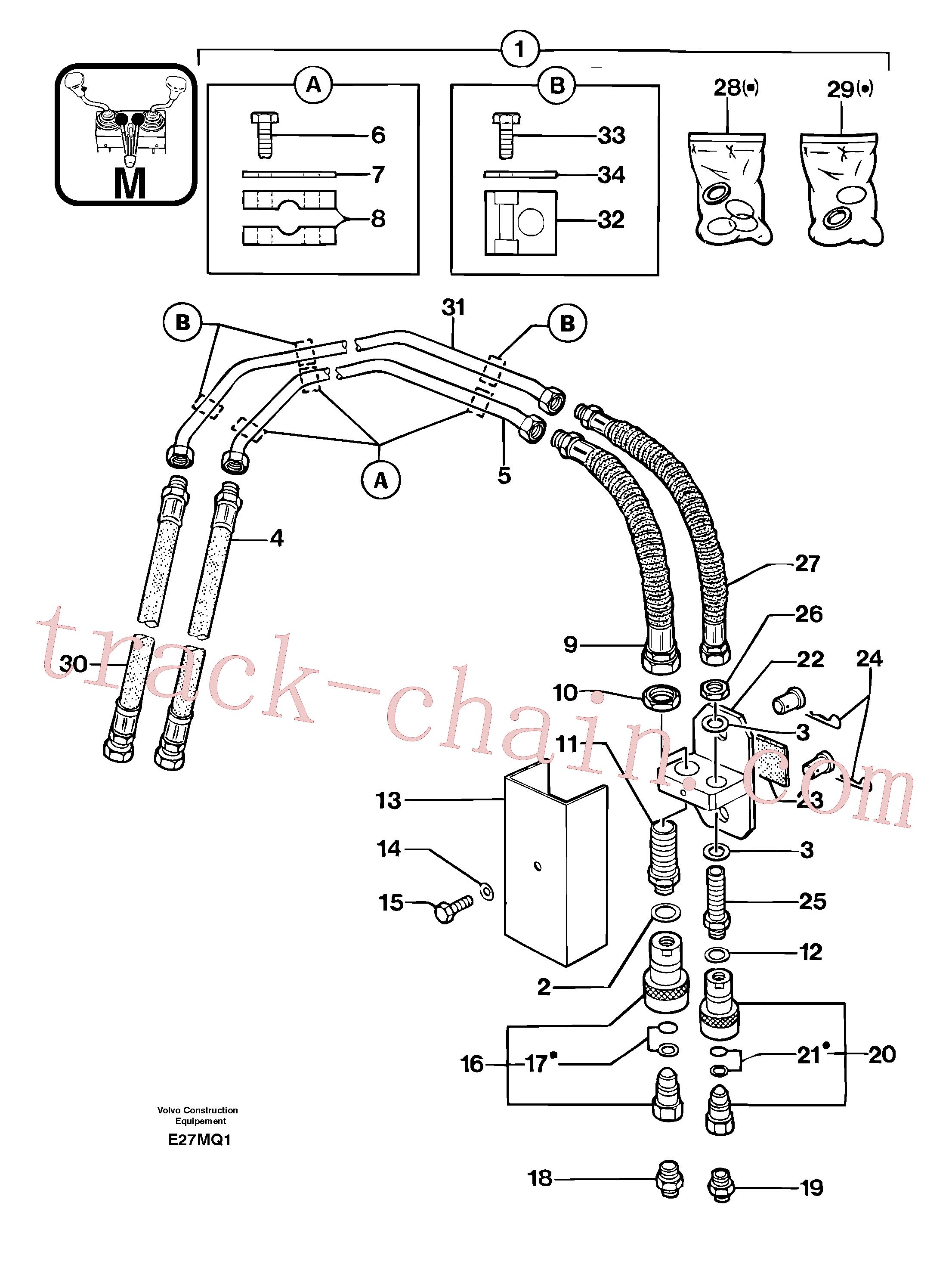 PJ4770131 for Volvo Hydraulic circuit ( rock breaker )(E27MQ1 assembly)