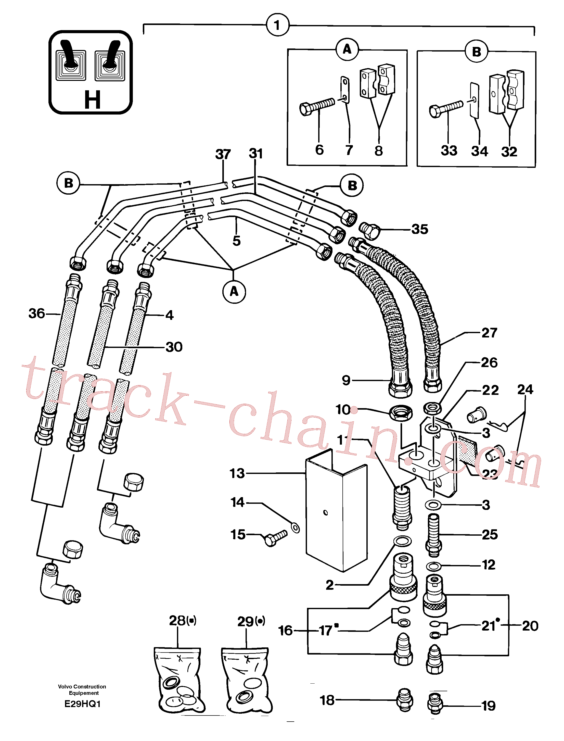 PJ4770131 for Volvo Hydraulic circuit ( accessories )(E29HQ1 assembly)