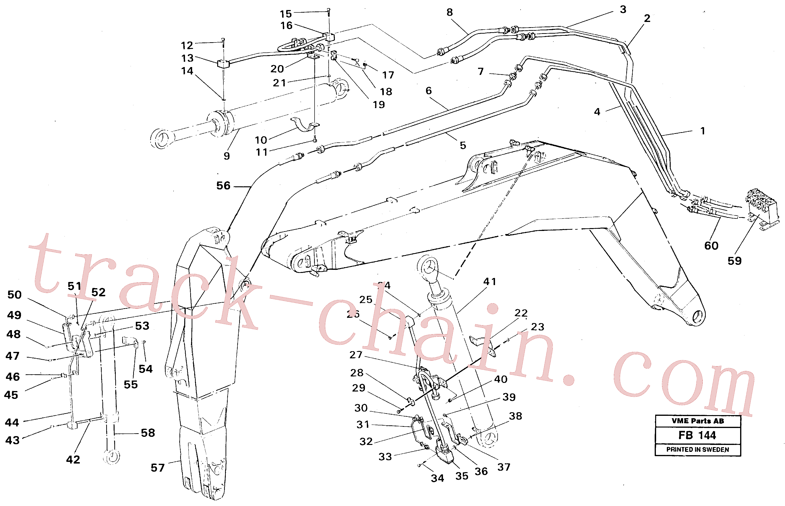 VOE14249857 for Volvo Hydr.backhoe equipm.5.20mdipper arm 2.80m(FB144 assembly)