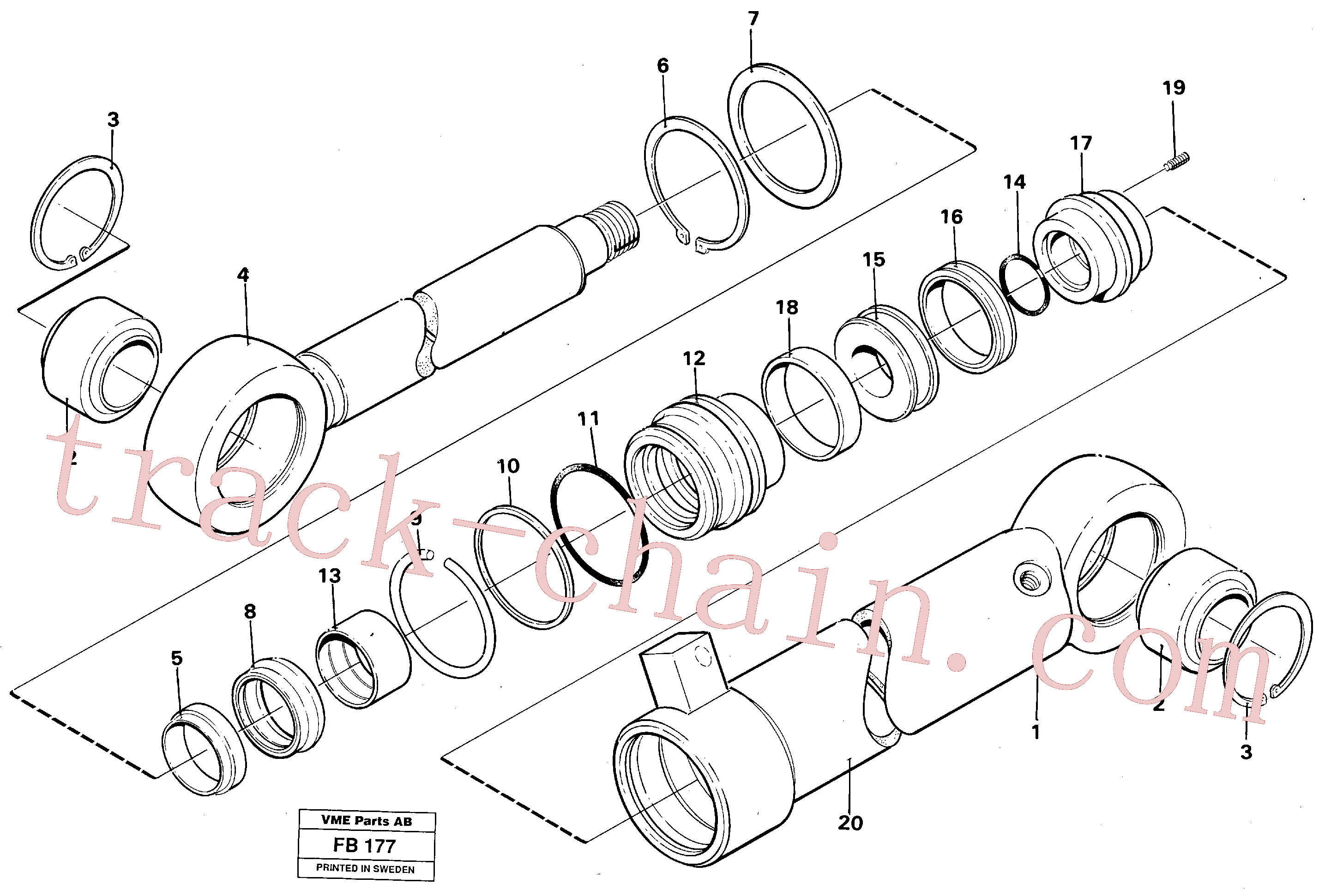 VOE14213404 for Volvo Hydraulic cylinder(FB177 assembly)