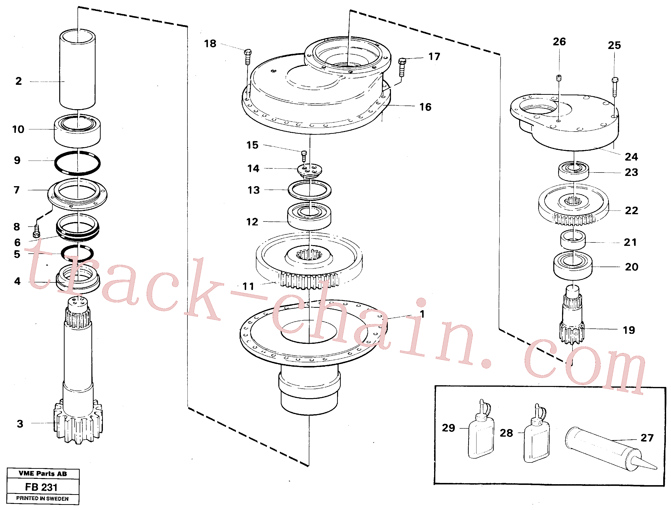 VOE14233131 for Volvo Swing gearbox(FB231 assembly)