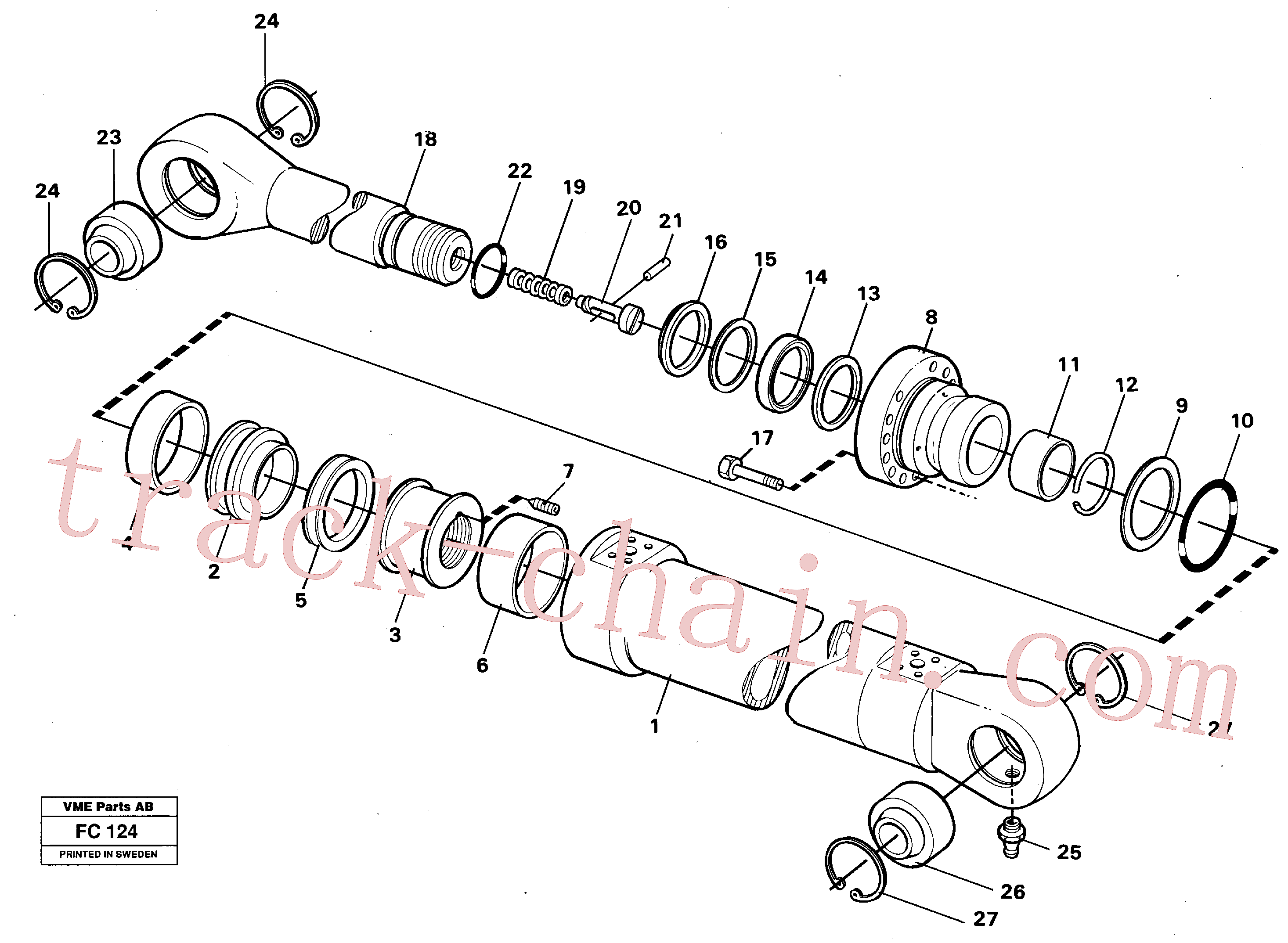 VOE14216243 for Volvo Bucket cylinder(FC124 assembly)