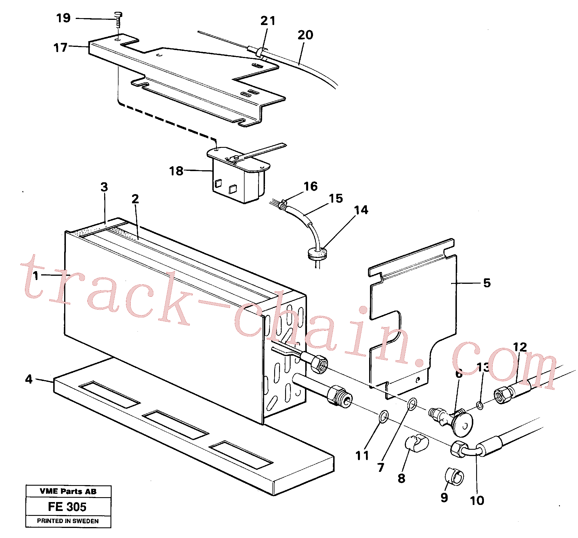 VOE14245581 for Volvo Evaporator with fitting parts(FE305 assembly)