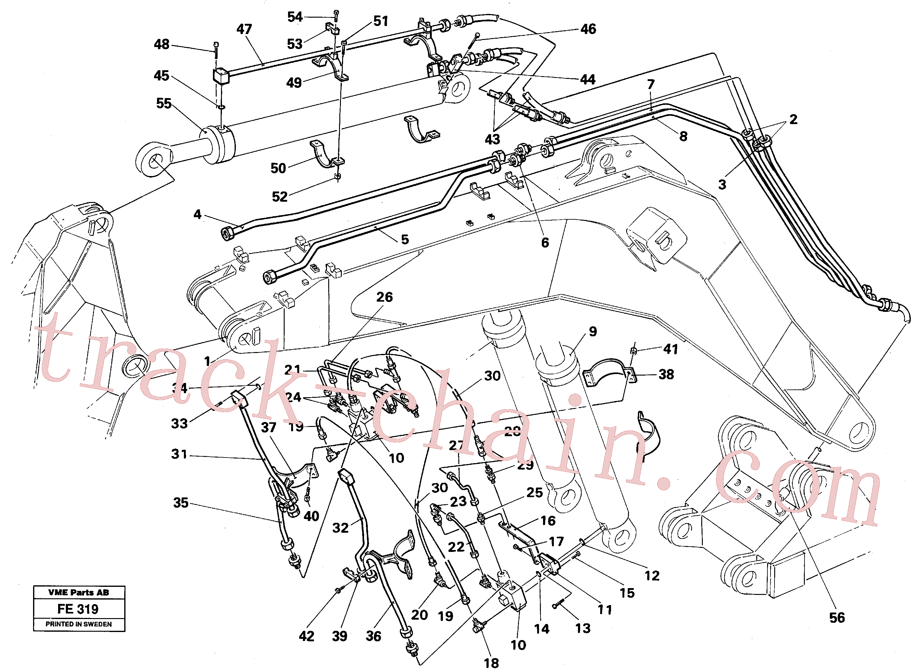 VOE14054952 for Volvo Hydraulic system, backhoeboom, Mass Excavation(FE319 assembly)