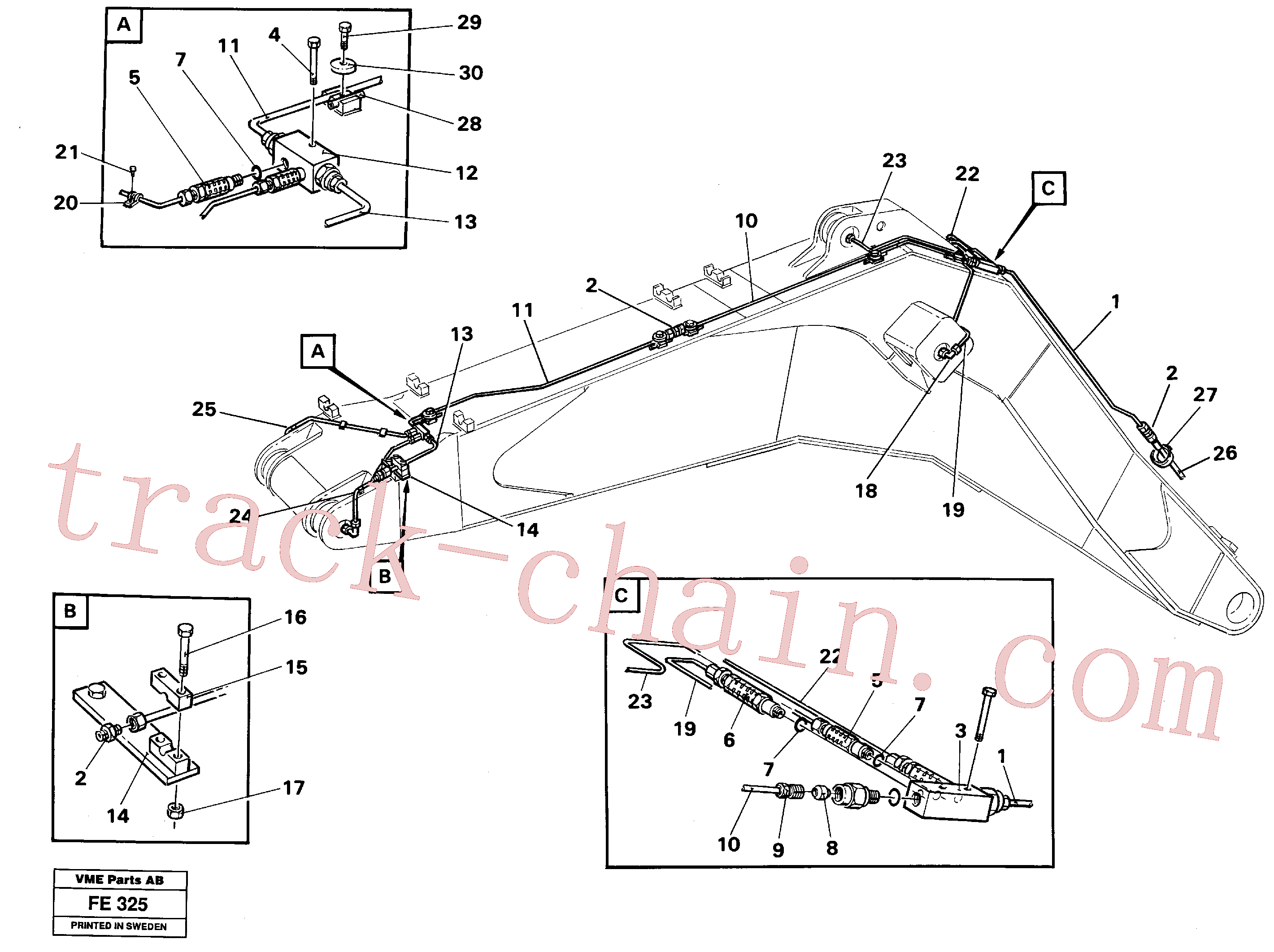 VOE11023512 for Volvo Automatic boom lubrication, Mass Excavation(FE325 assembly)