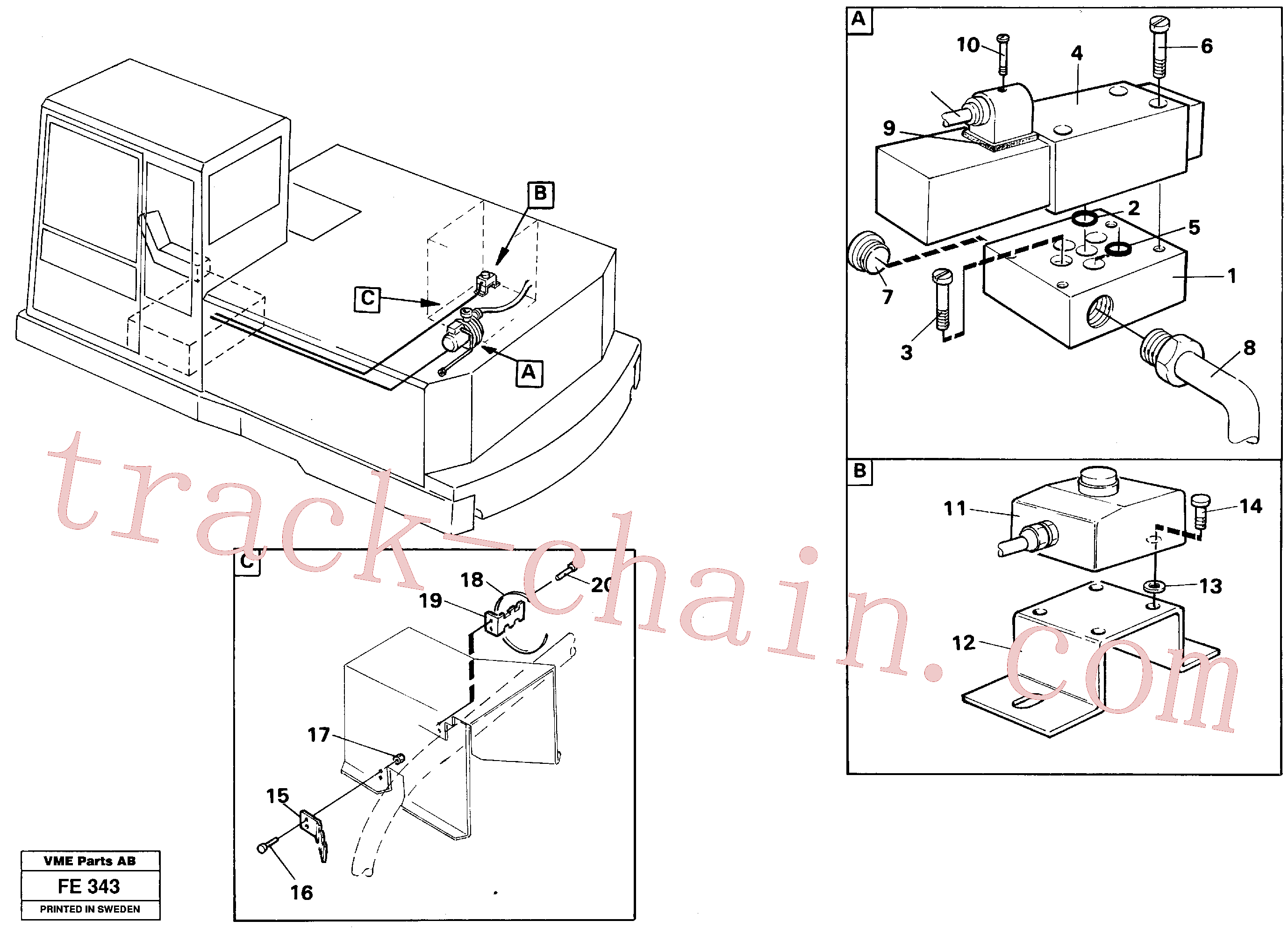 VOE14259729 for Volvo Overfilling guard(FE343 assembly)