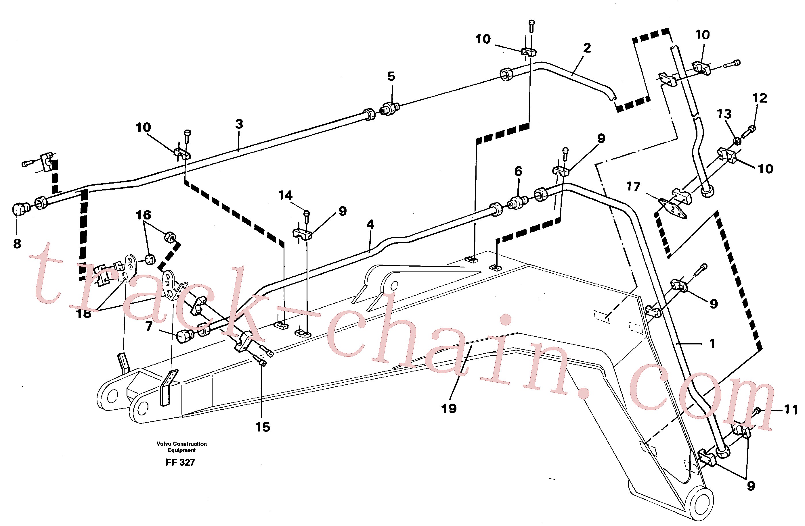 VOE14251565 for Volvo Hydraulic hammer equipment, boom(FF327 assembly)