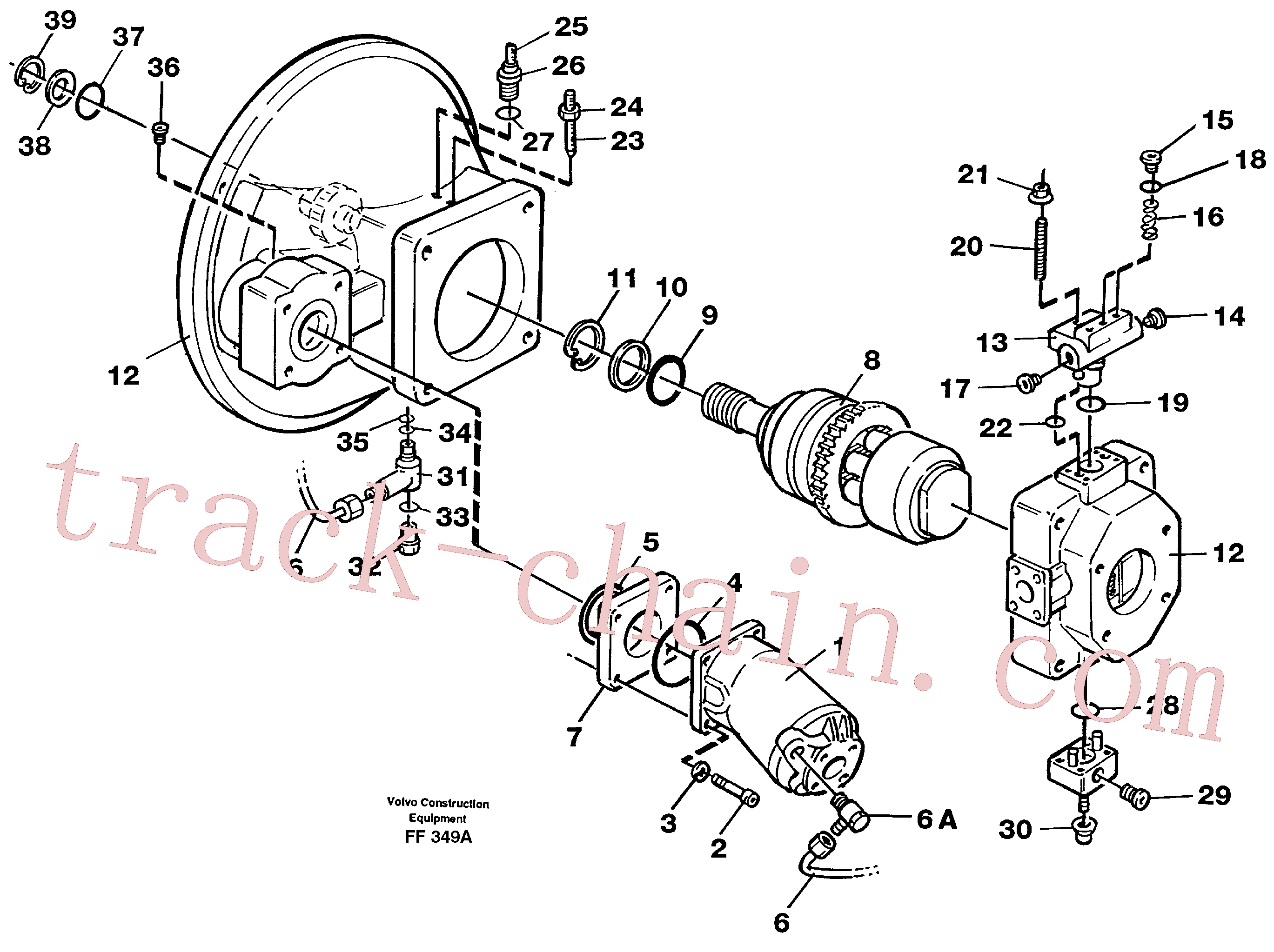 VOE11703383 for Volvo Pump gear box(FF349A assembly)