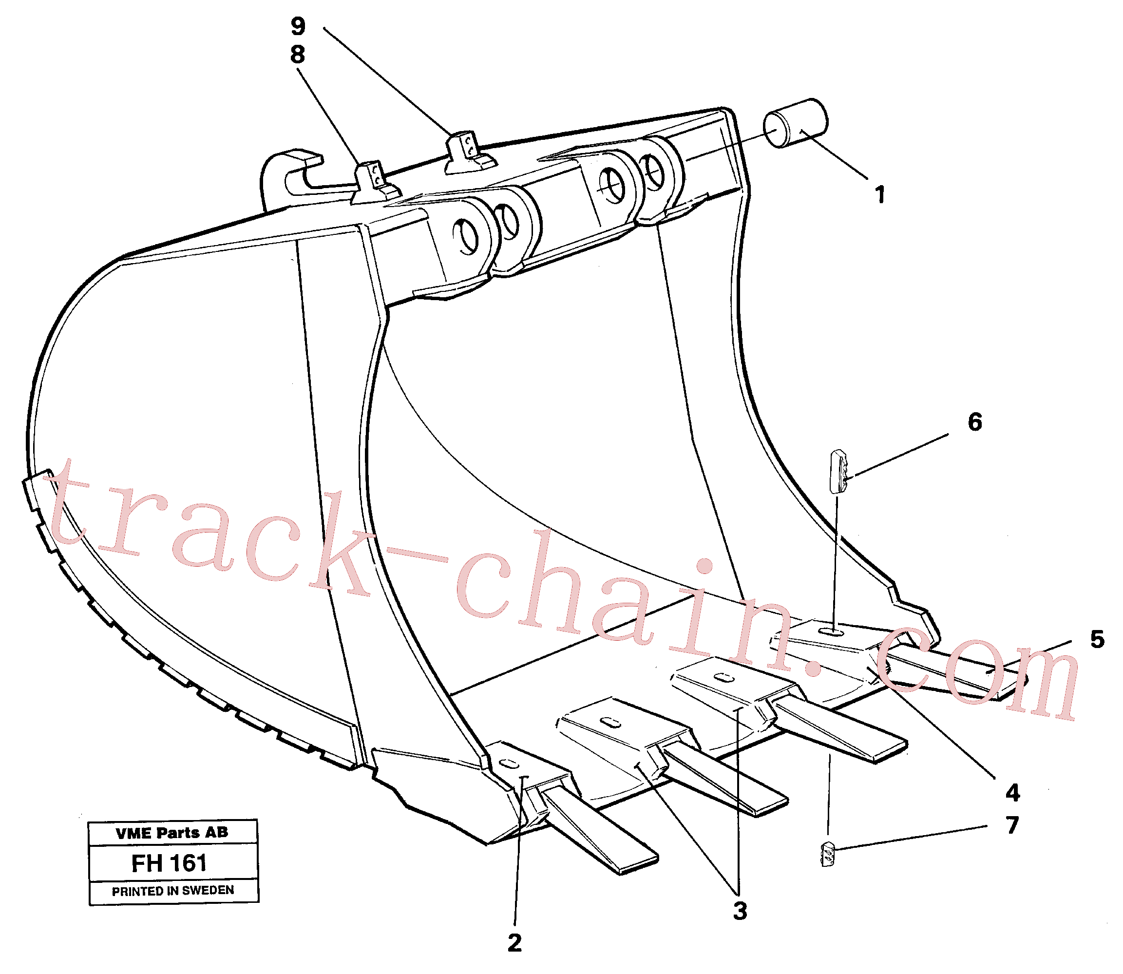 VOE14256539 for Volvo Buckets for Quickfit(FH161 assembly)