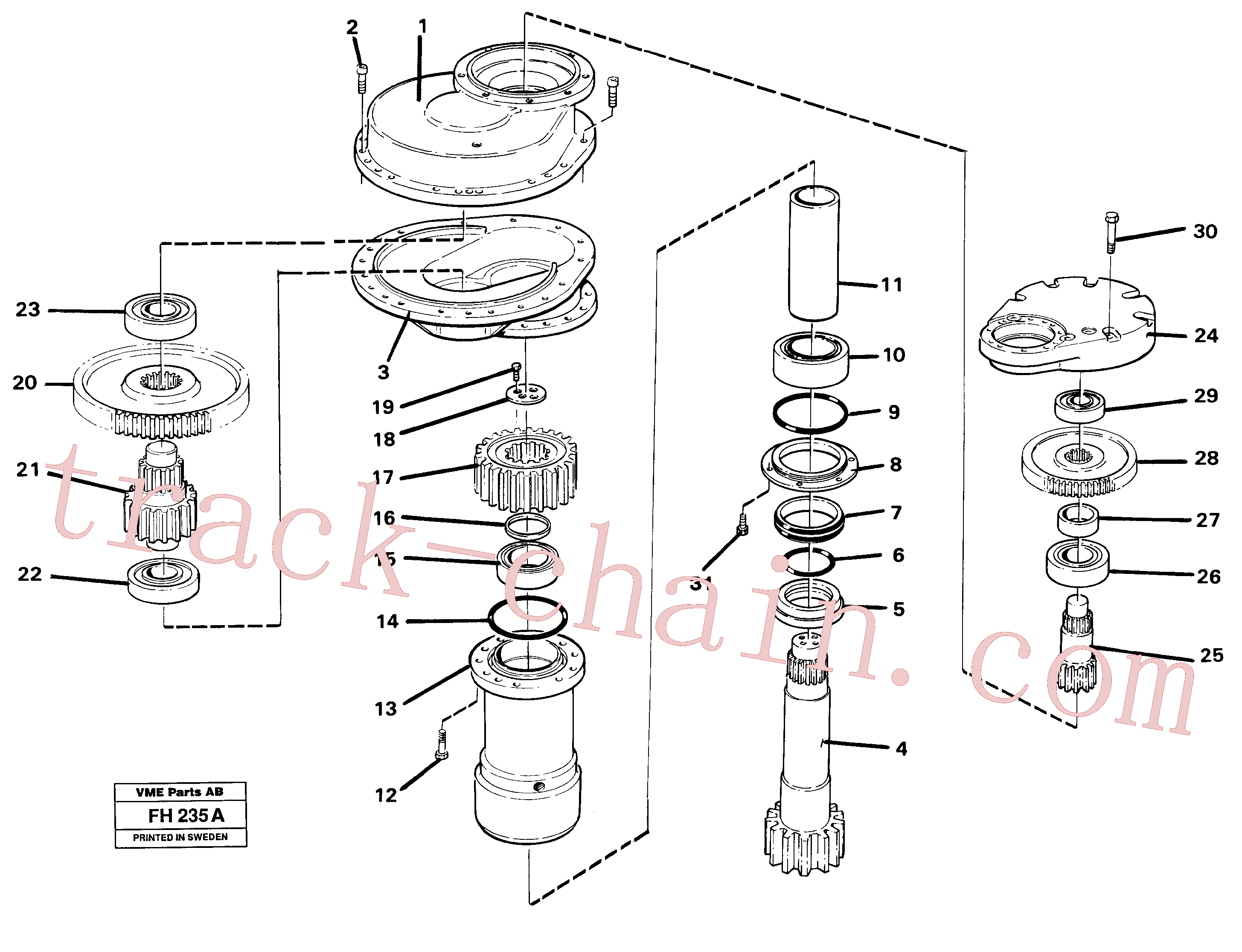 China Made VOE14231304 Swg Gearbox parts for Volvo Excavator