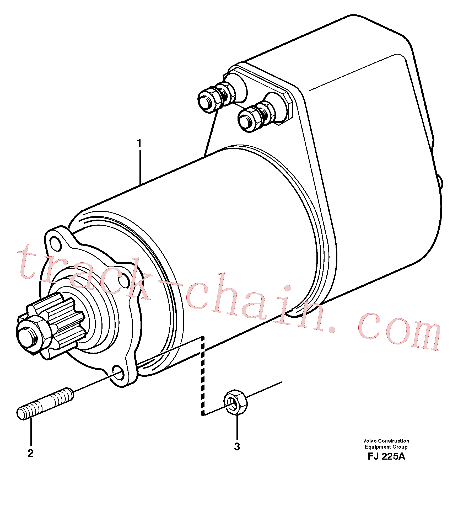 VOE953067 for Volvo Starter motor, mounting(FJ225A assembly)