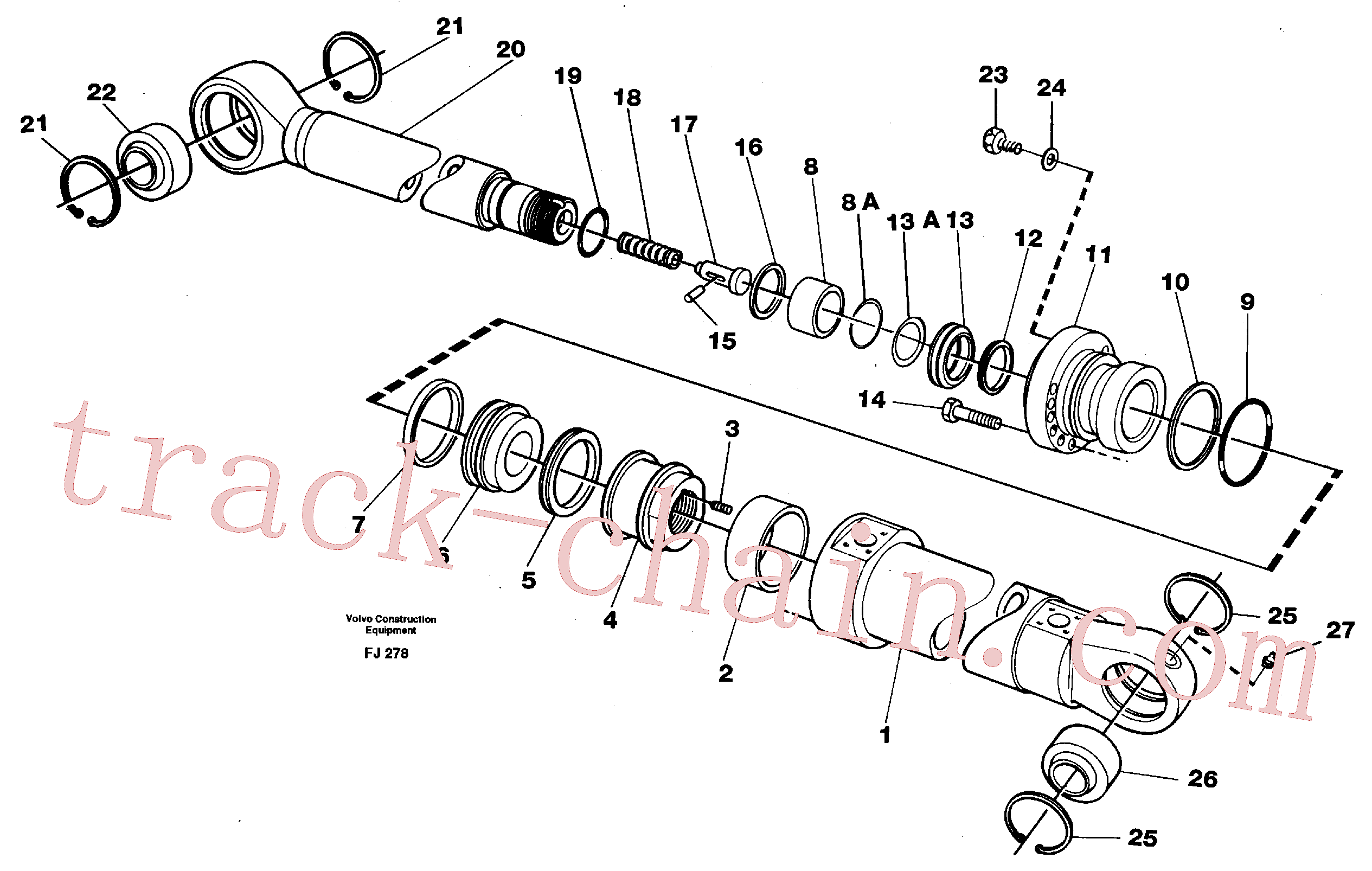 VOE14262659 for Volvo Bucket cylinder(FJ278 assembly)