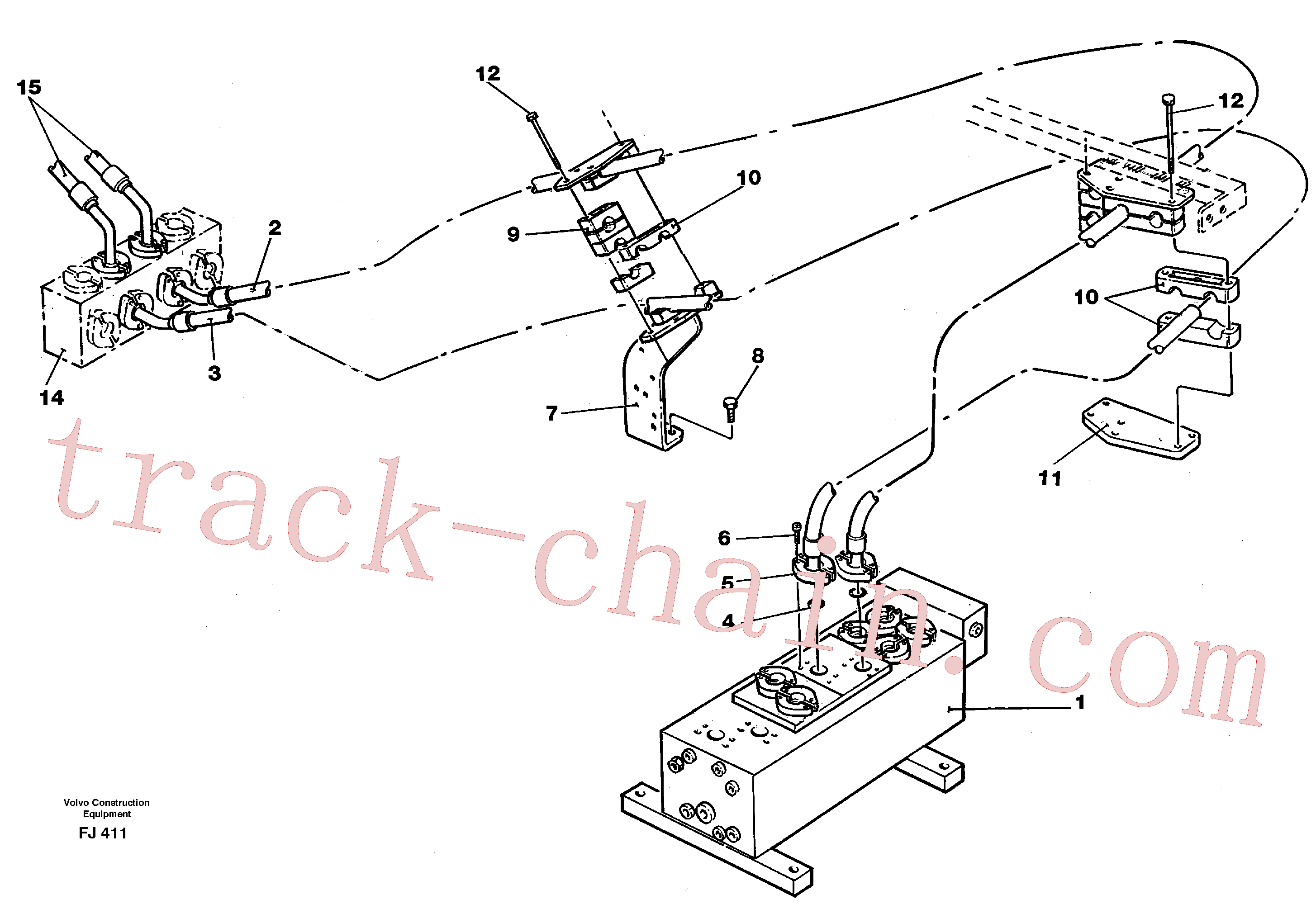 VOE14103041 for Volvo Hydraulic system, dipper arm(FJ411 assembly)