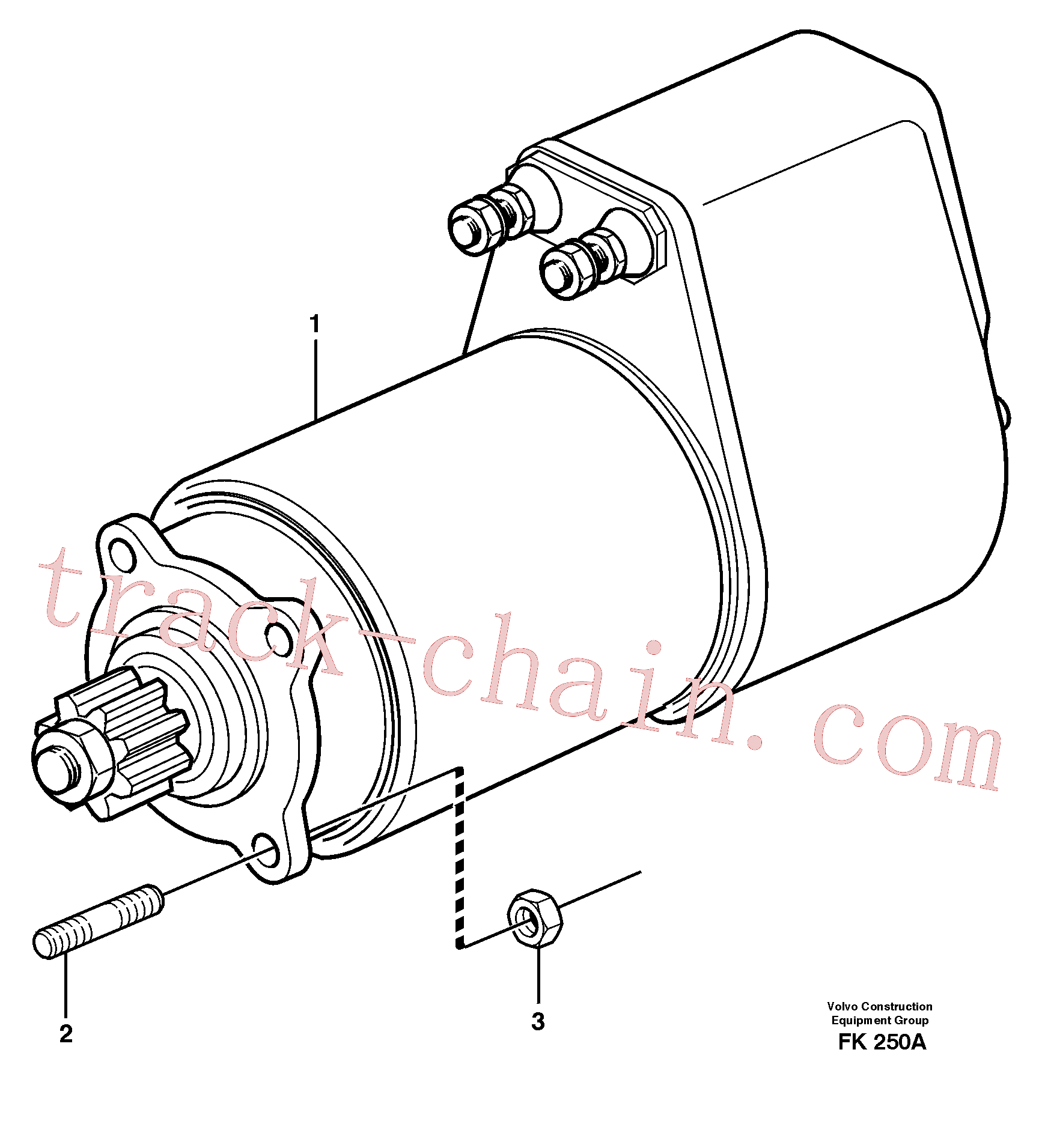 VOE953067 for Volvo Starter motor, mounting(FK250A assembly)