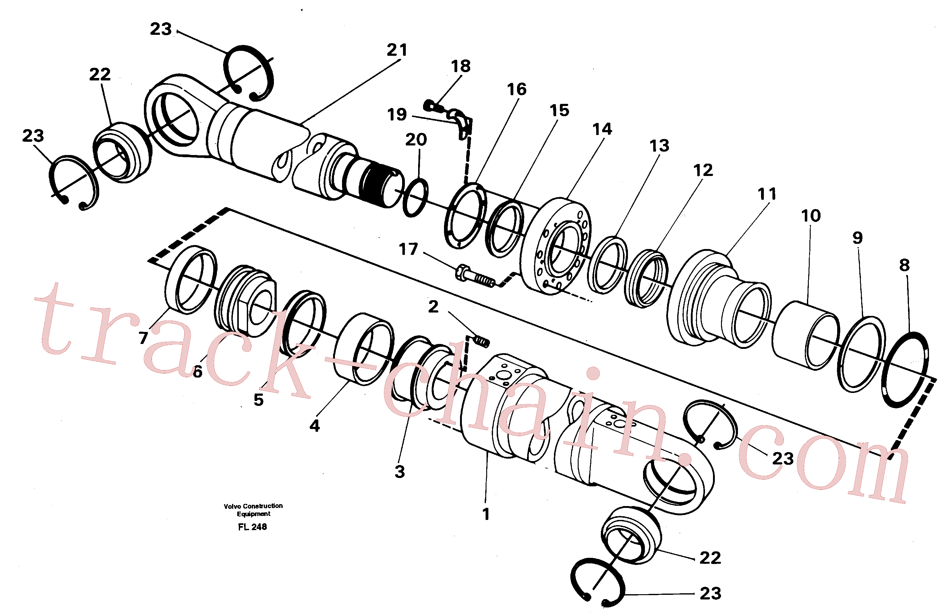 VOE14042287 for Volvo Crane beam cylinder, material handle equipment(FL248 assembly)