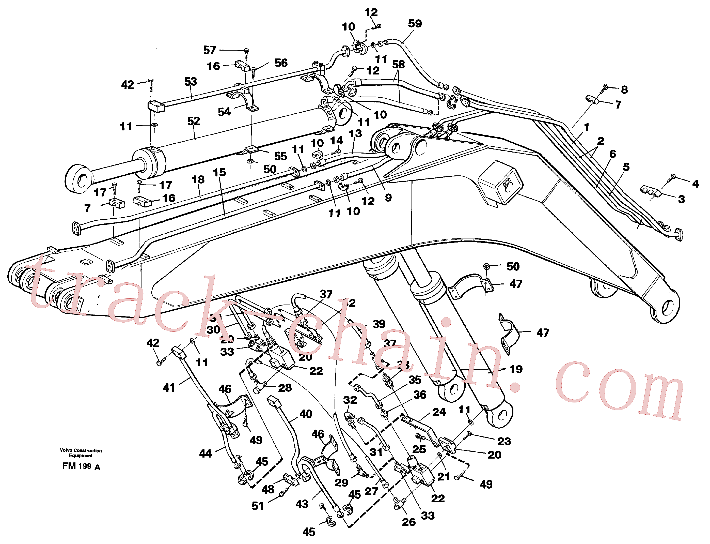 VOE14041584 for Volvo Hydraulic system, boom, 7,6m(FM199A assembly)