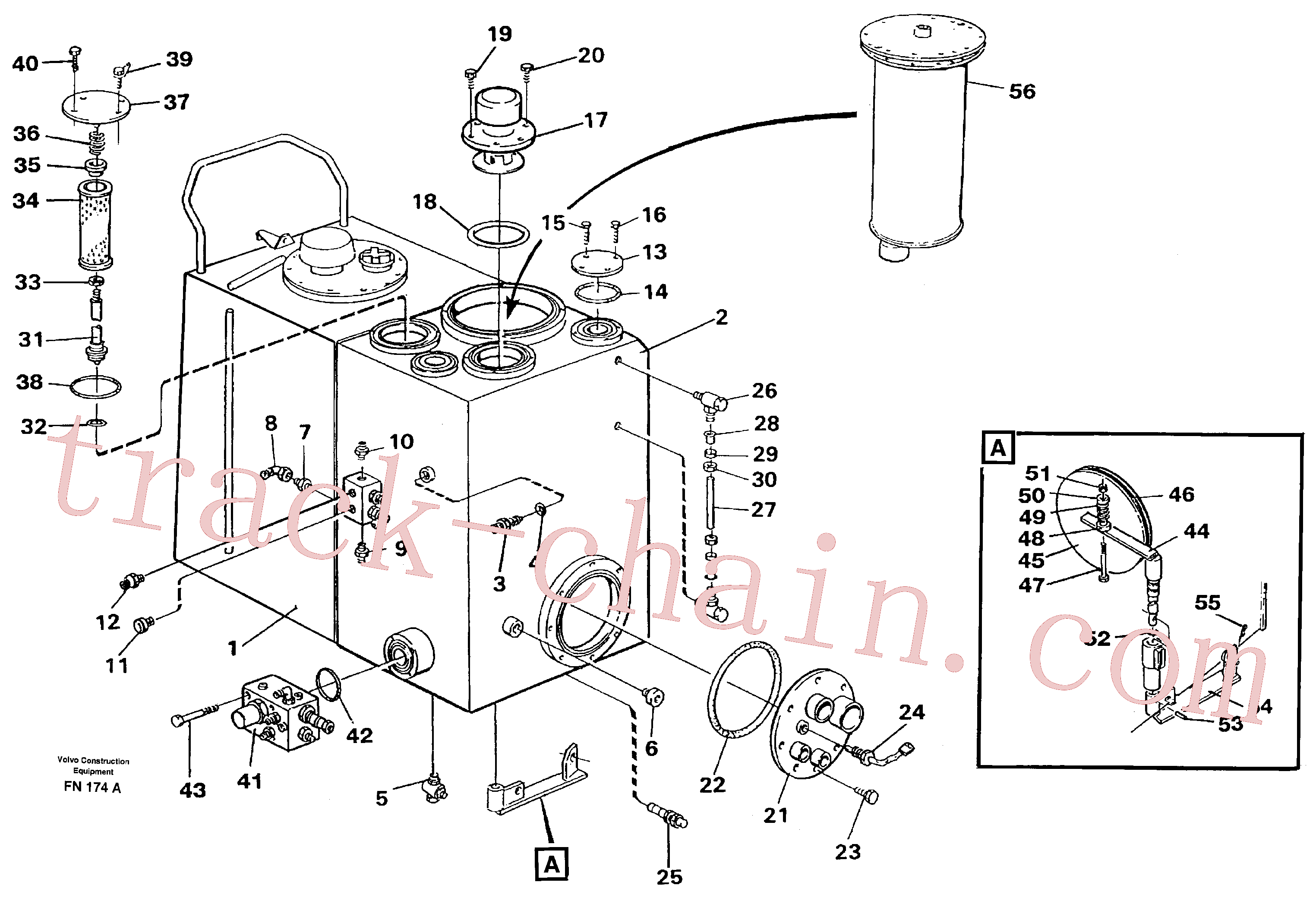 VOE14237154 for Volvo Hydraulic oil tank(FN174A assembly)