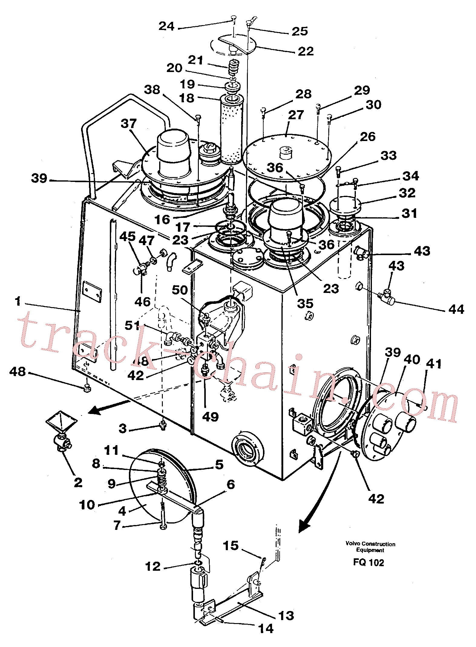 VOE14237154 for Volvo Hydraulic oil tank/ fuel tank(FQ102 assembly)