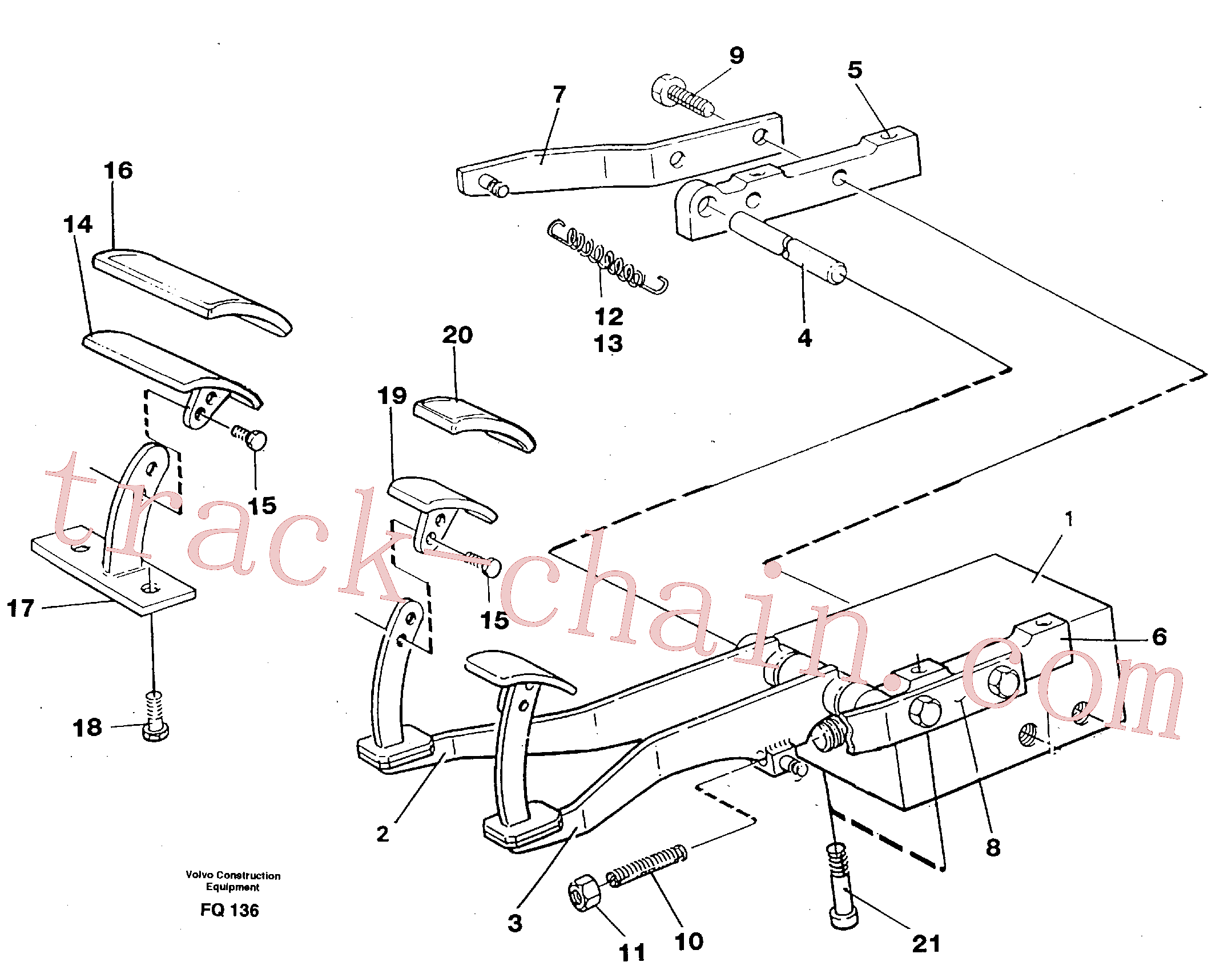 VOE14248452 Pedal for Volvo Excavator Parts