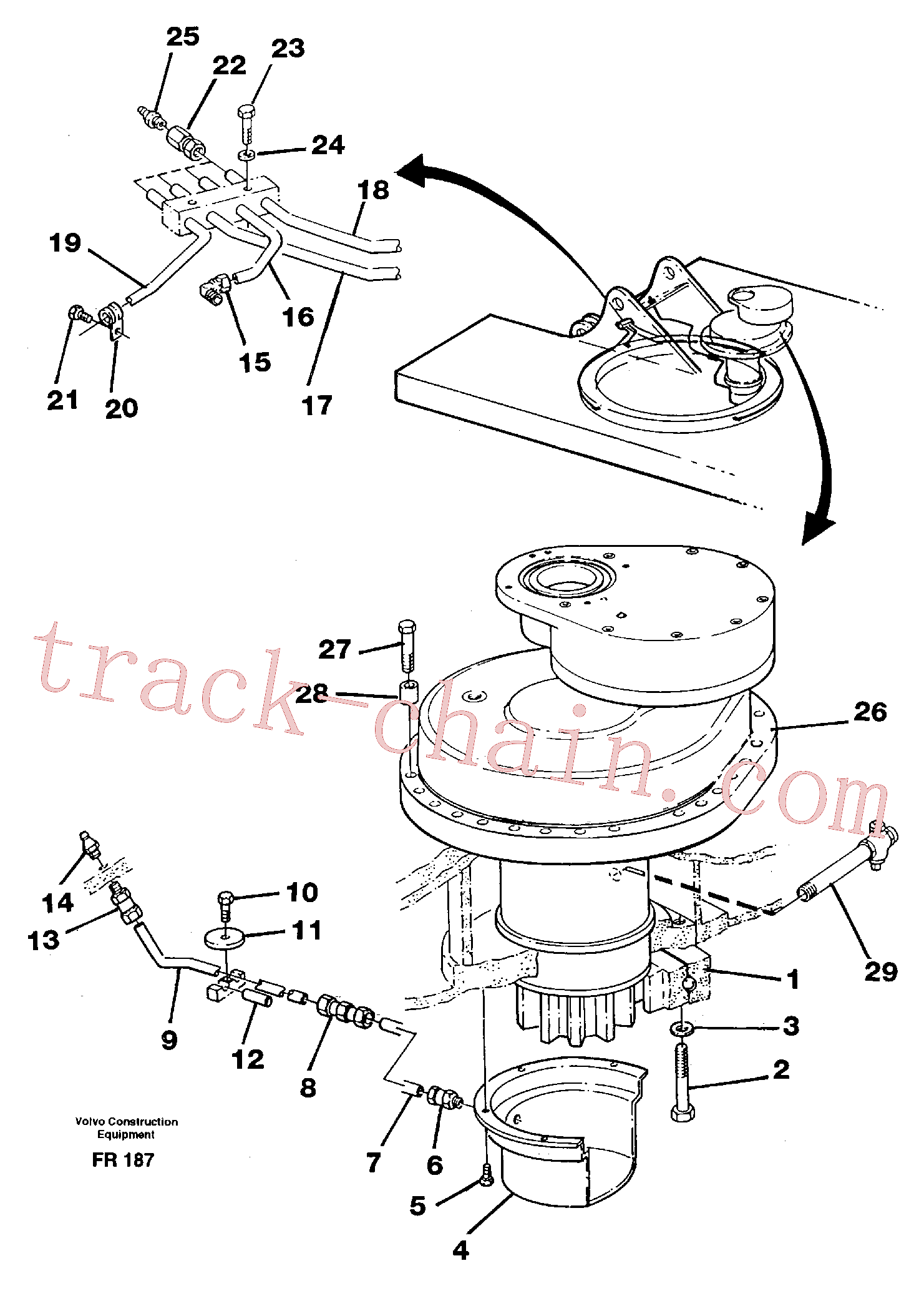 VOE14258969 for Volvo Superstructure with slew transmission(FR187 assembly)