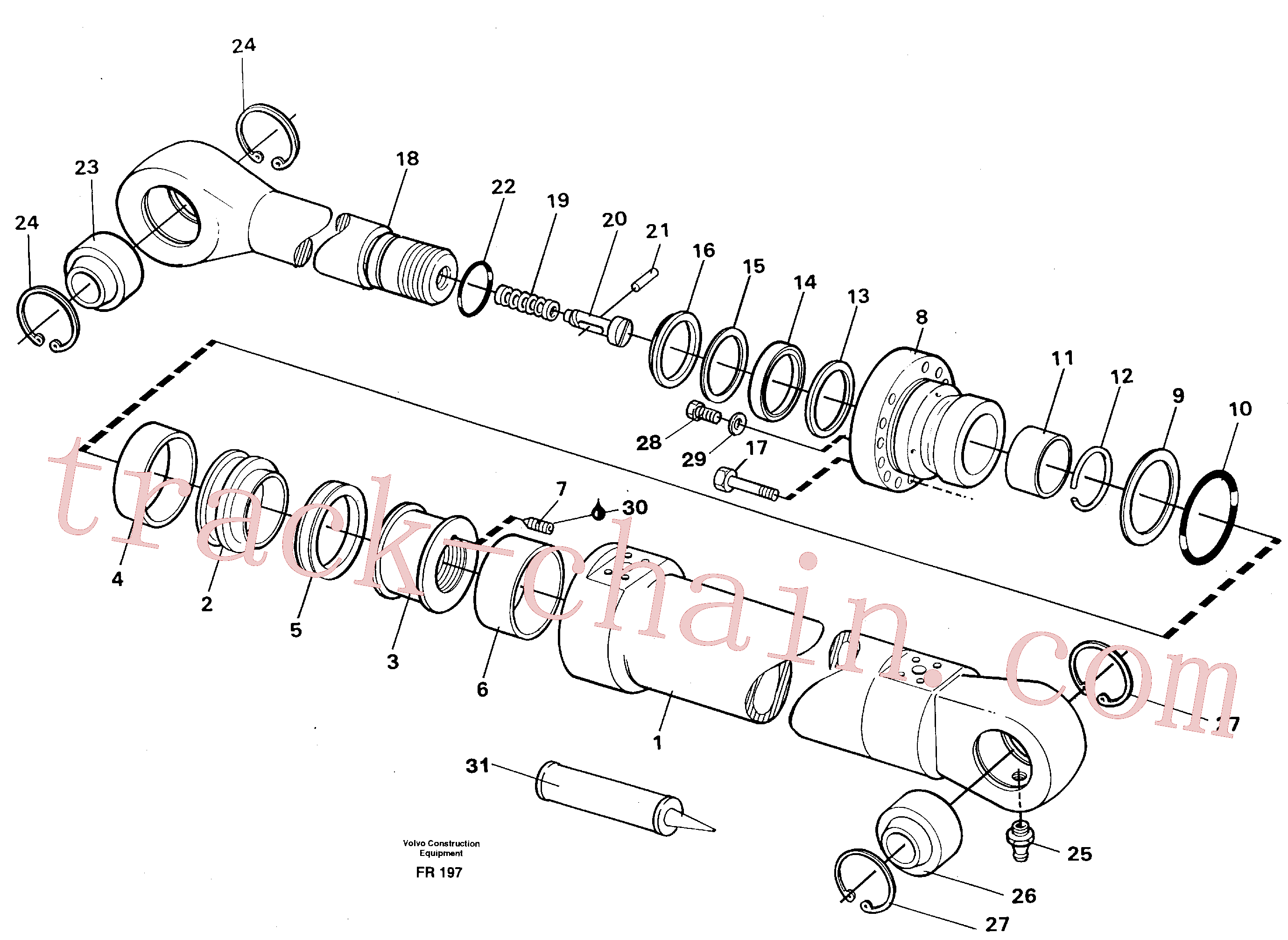 VOE14216243 for Volvo Bucket cylinder(FR197 assembly)