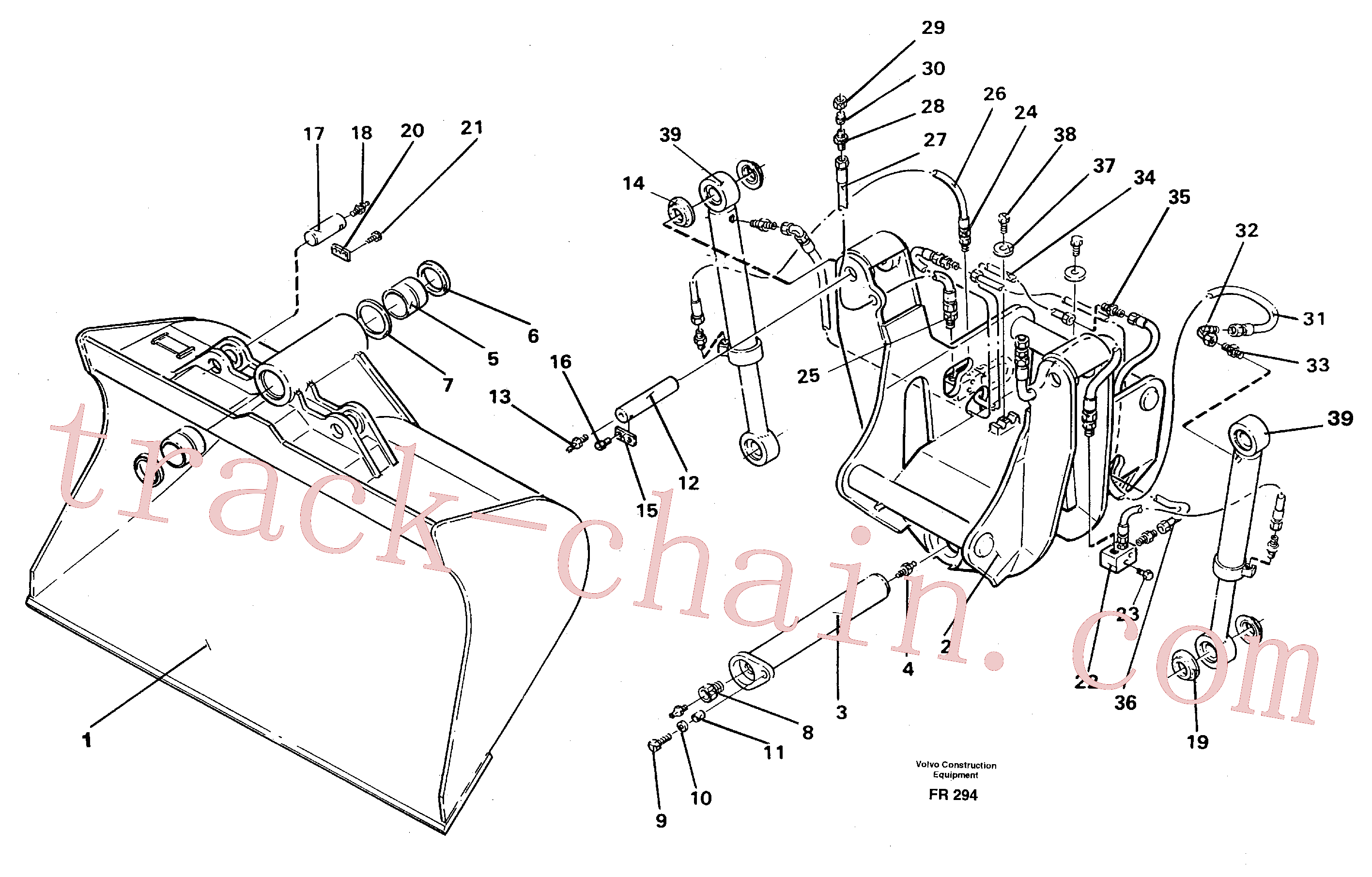 VOE14258648 for Volvo Articulated slope bucket(FR294 assembly)