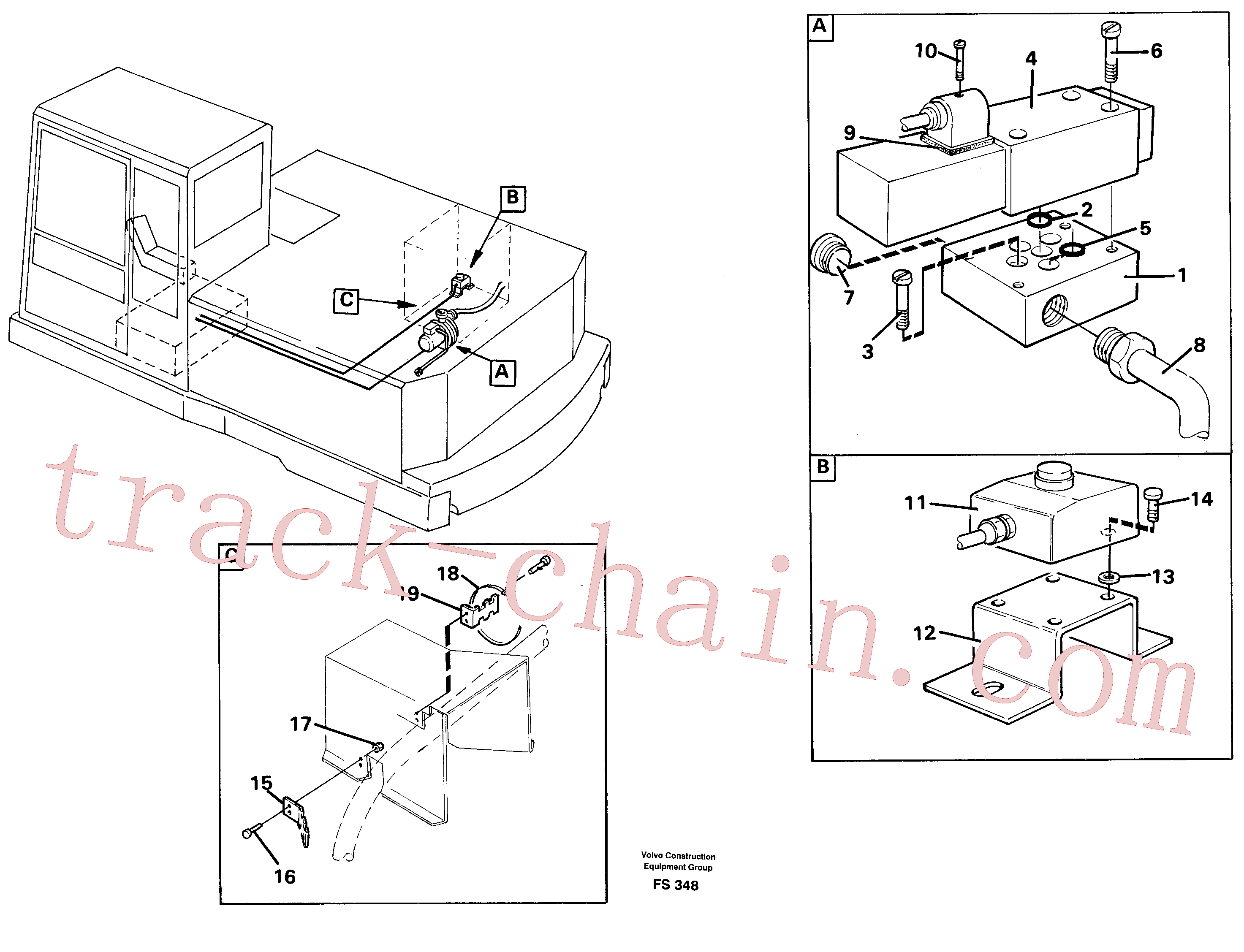 Volvo excavator part VOE14259729 Attachment for sale