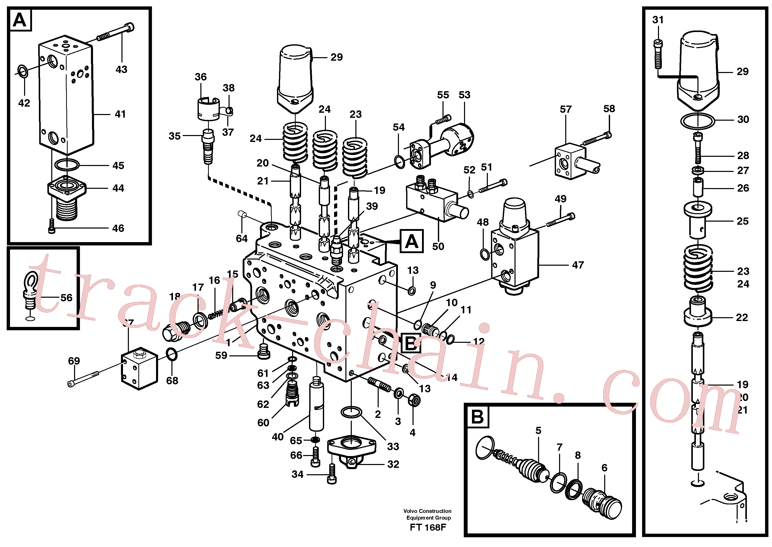 VOE14342504 for Volvo Main valve assembly, dipper arm, track Rh, option(FT168F assembly)