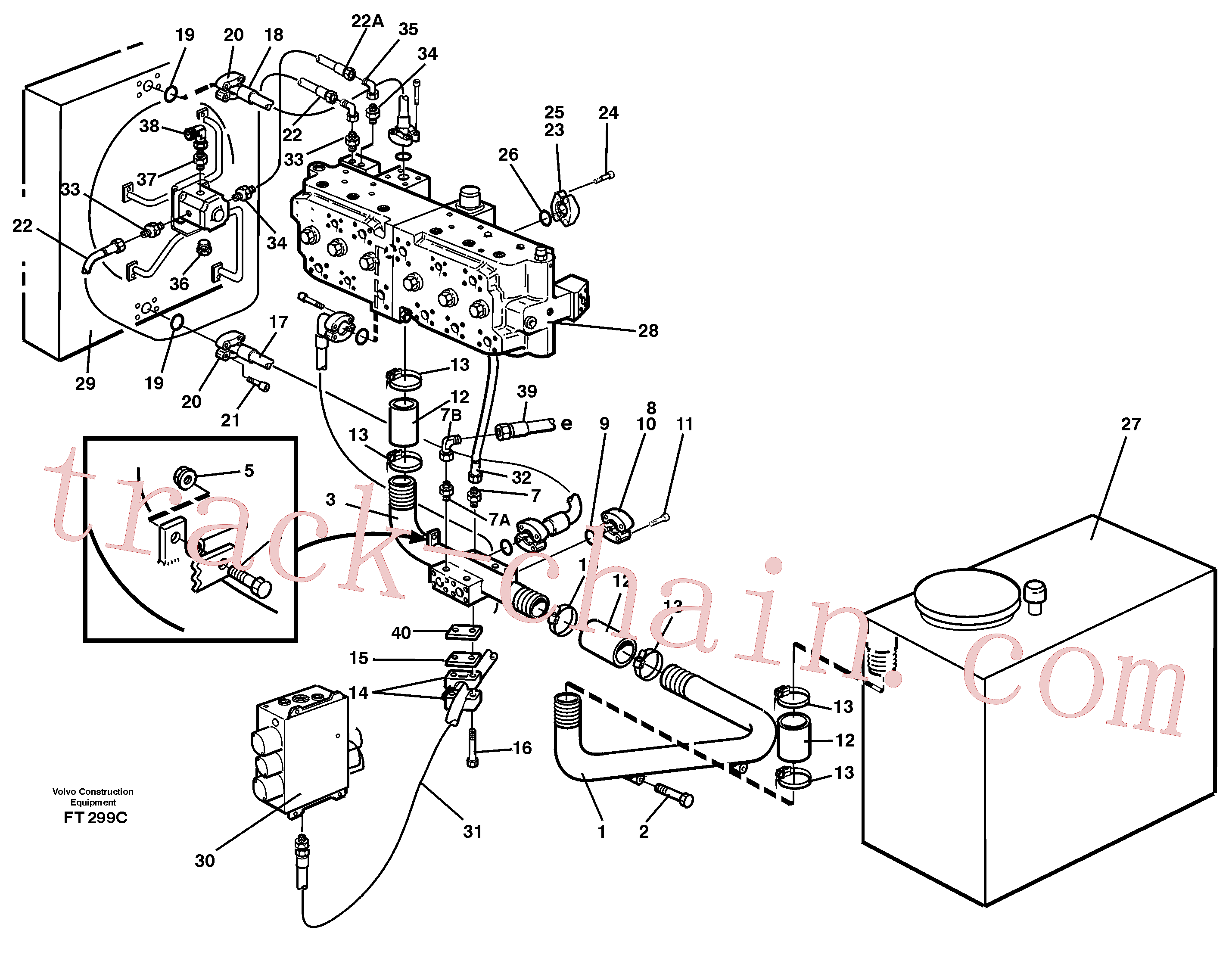 VOE14340533 Return line for Volvo Excavator Parts