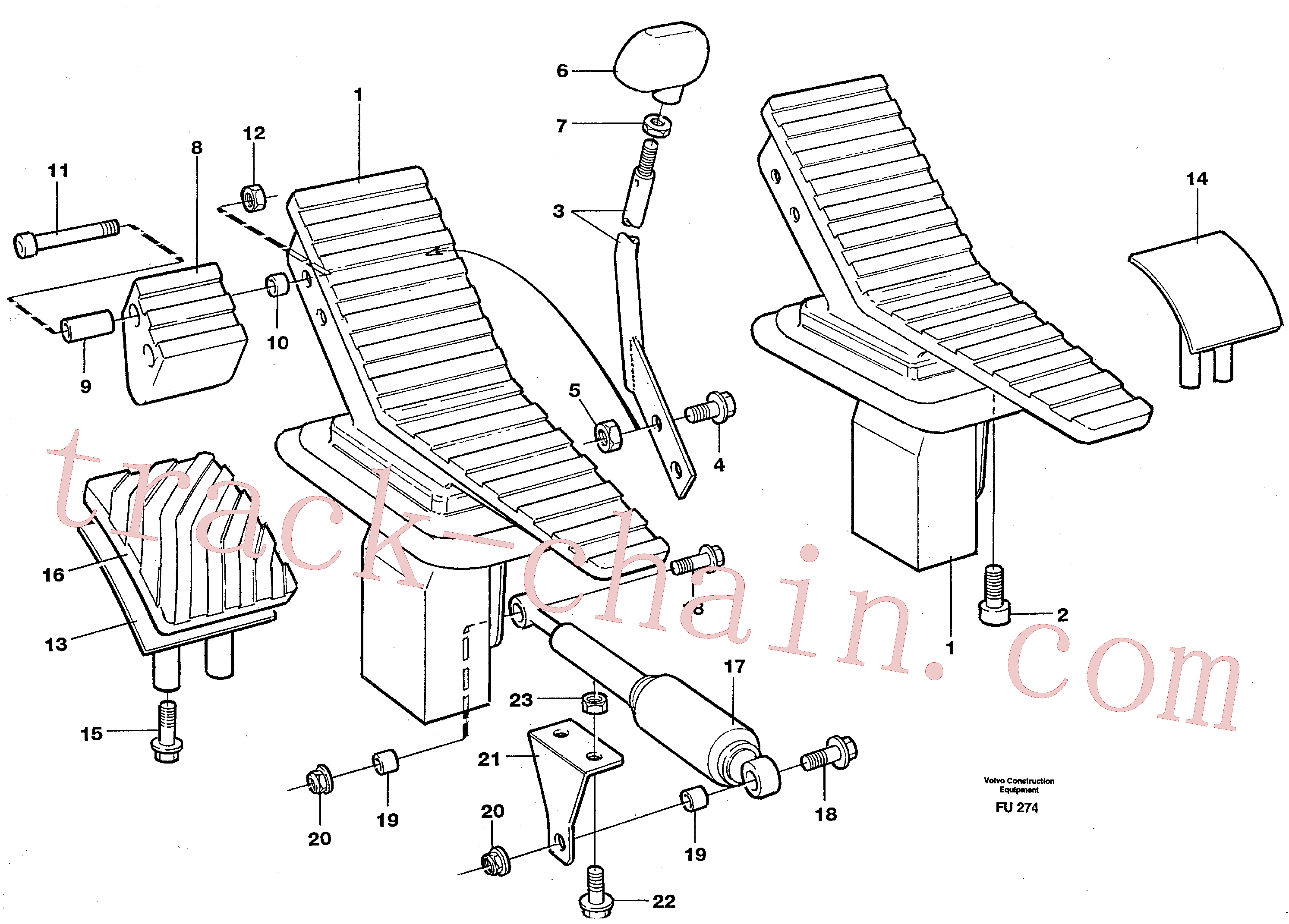 VOE14267826 Foot rest for Volvo Excavator Parts