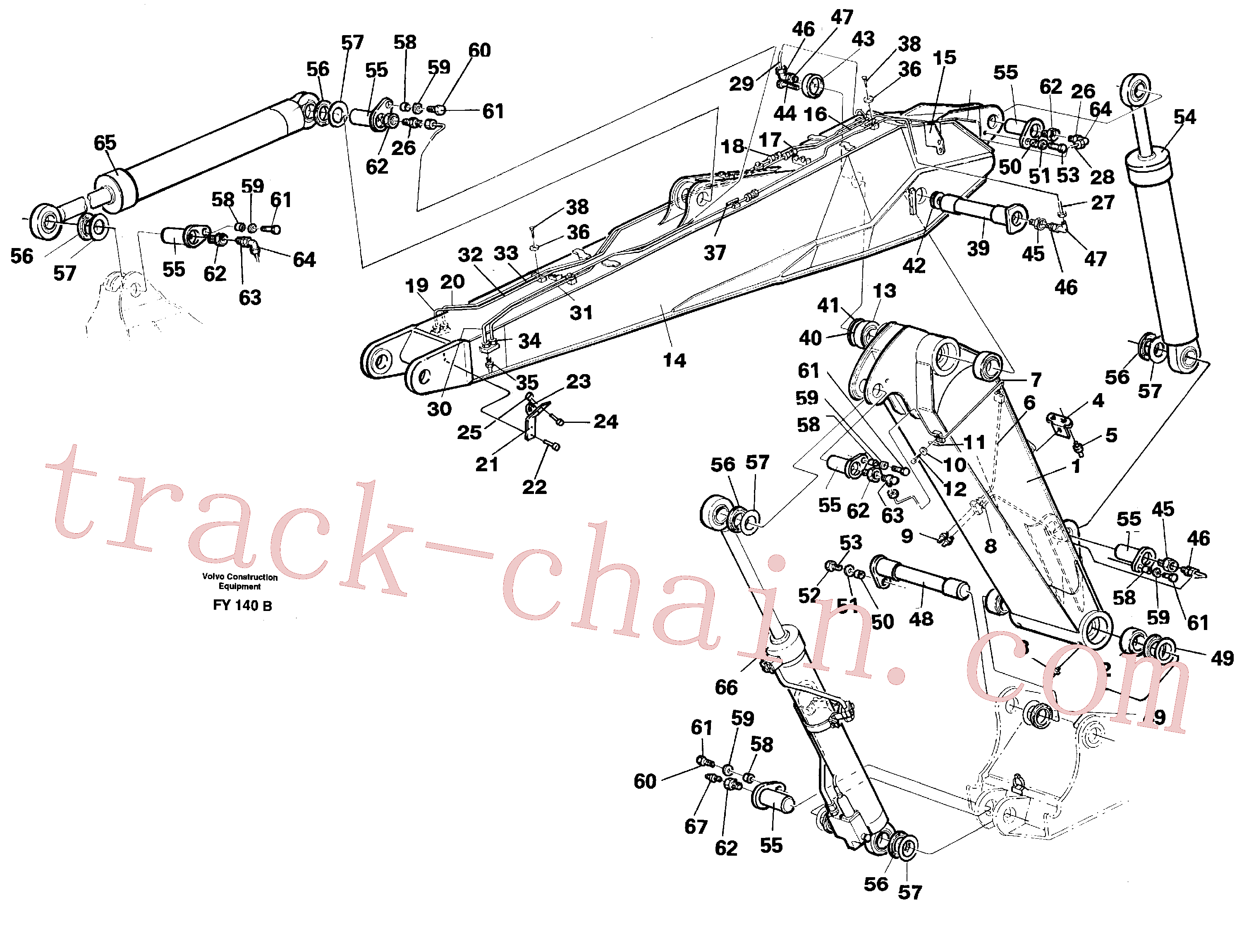 VOE6624649 for Volvo Adjustable boom(FY140B assembly)