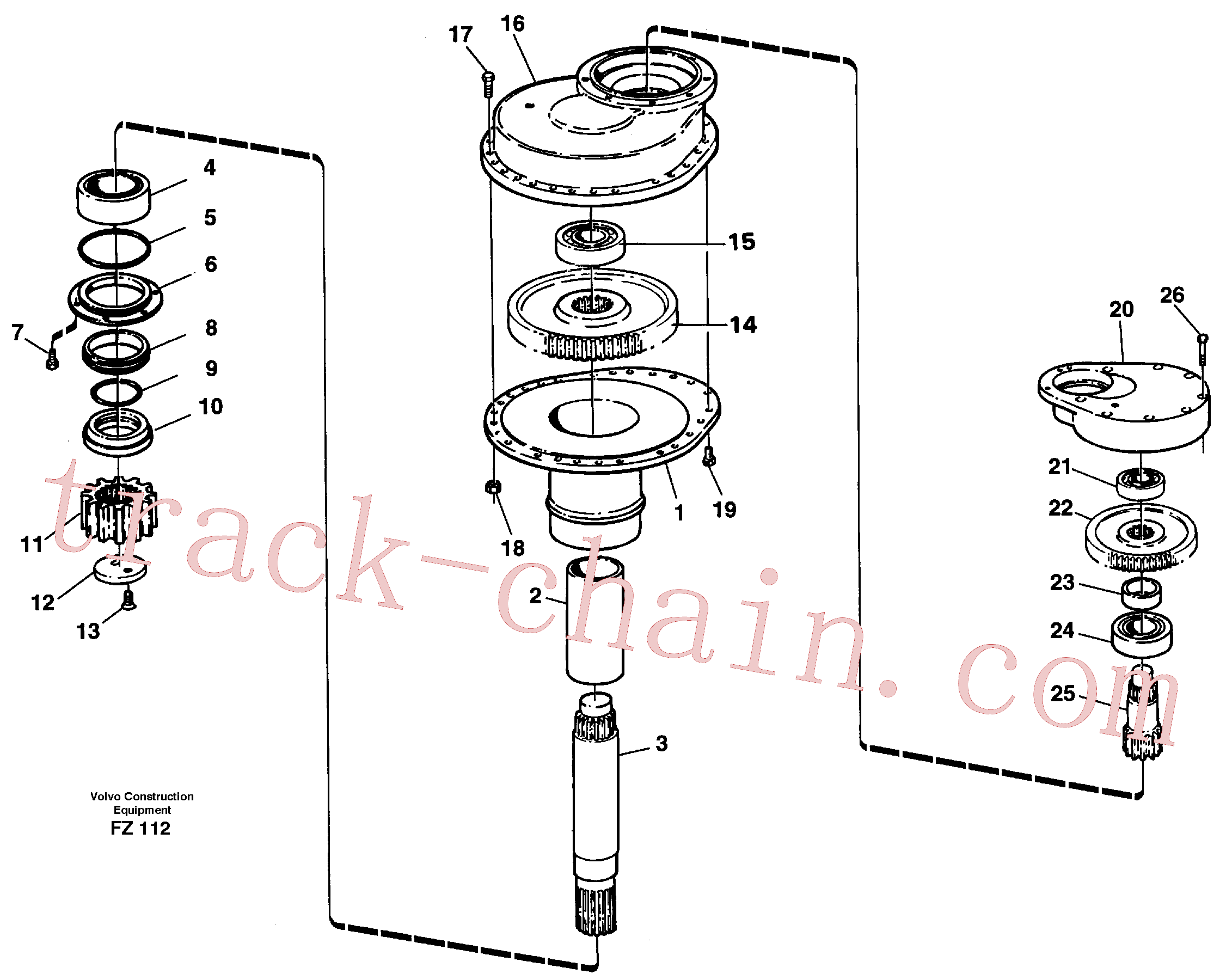 VOE14251432 for Volvo Swing gearbox(FZ112 assembly)