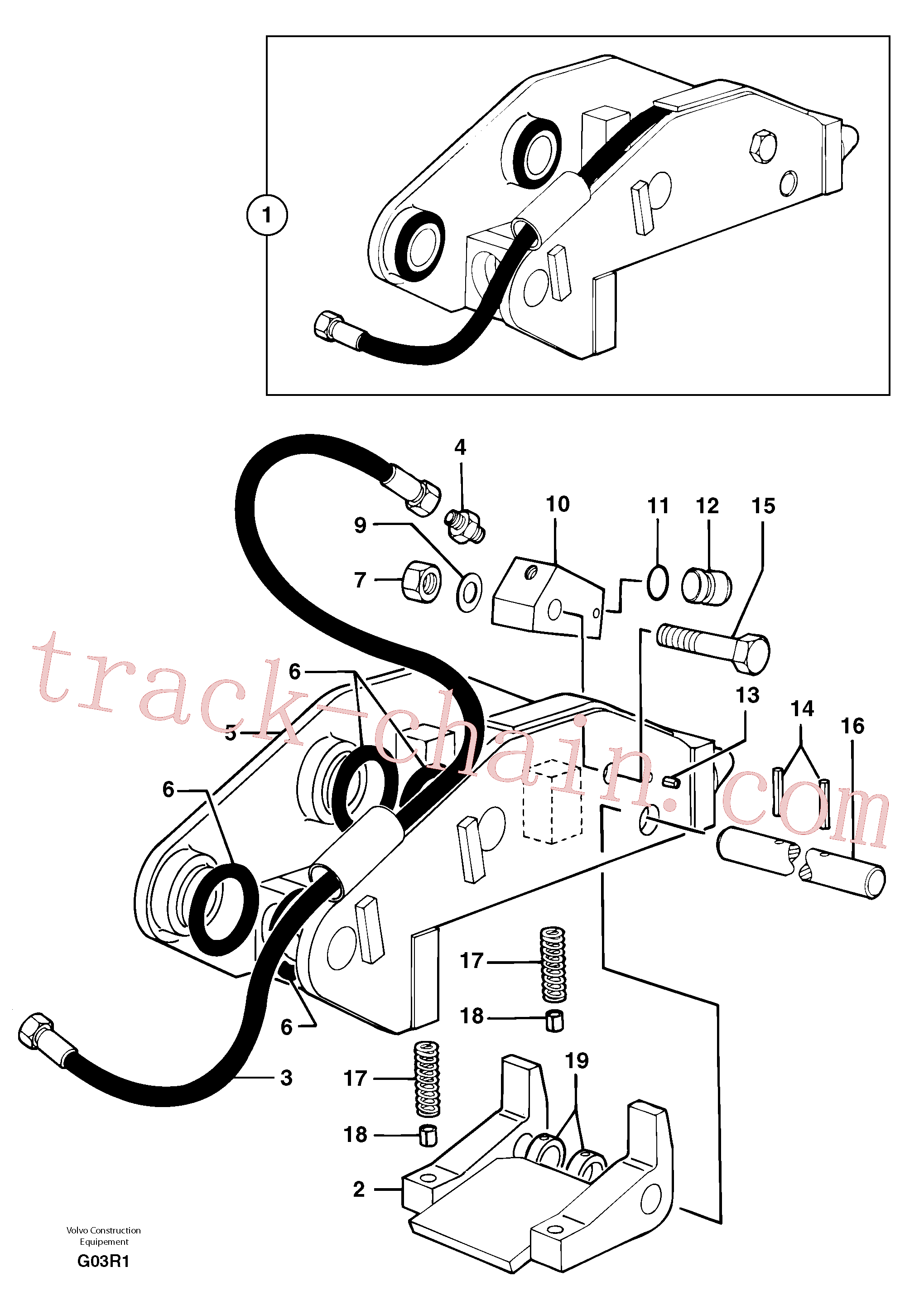 PJ4570034 for Volvo Tool holder / hydraulic control(G03R1 assembly)