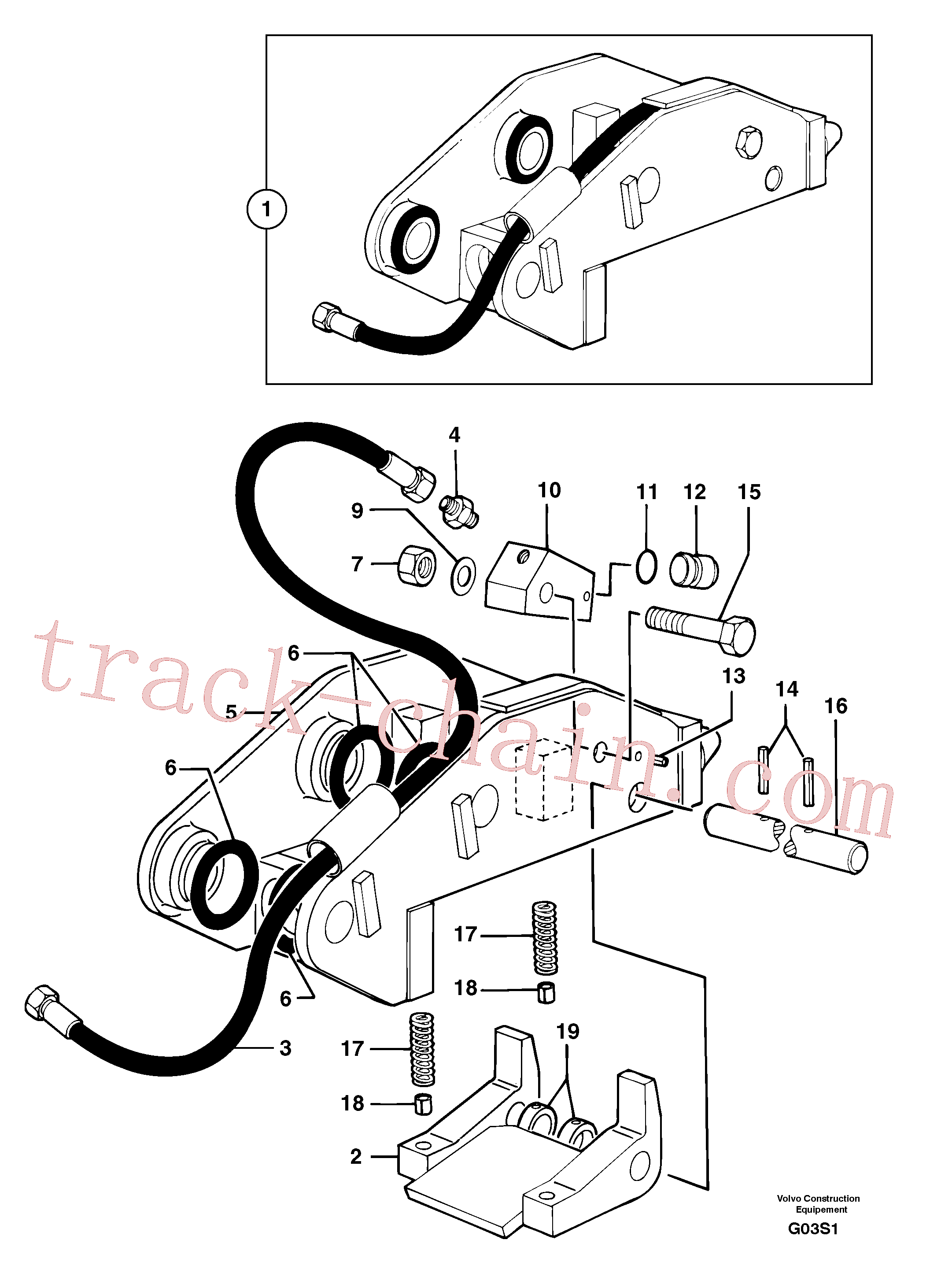 PJ4570034 for Volvo Tool holder / hydraulic control(G03S1 assembly)