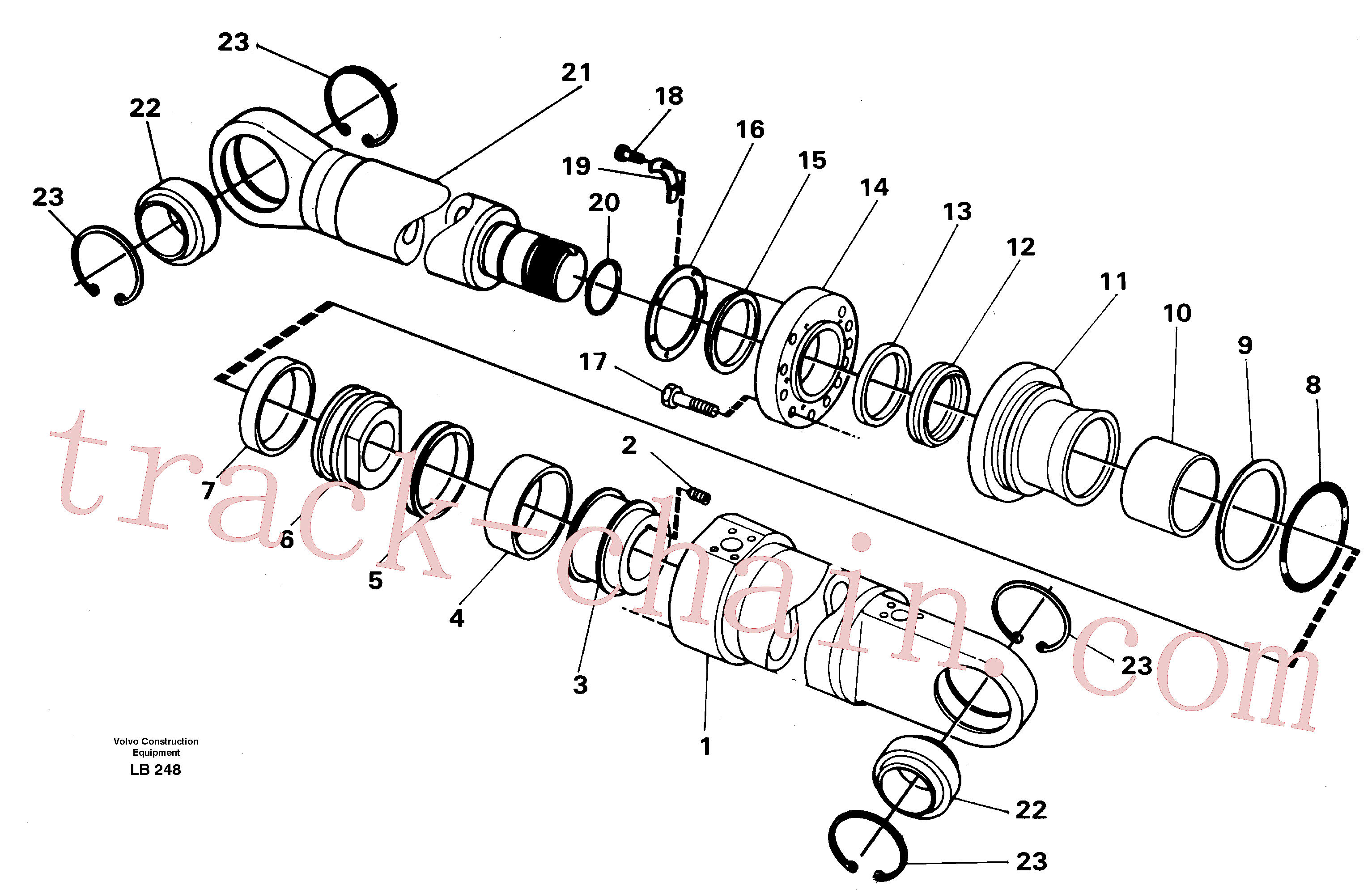 VOE14042287 for Volvo Crane beam cylinder, material handle equipment(LB248 assembly)