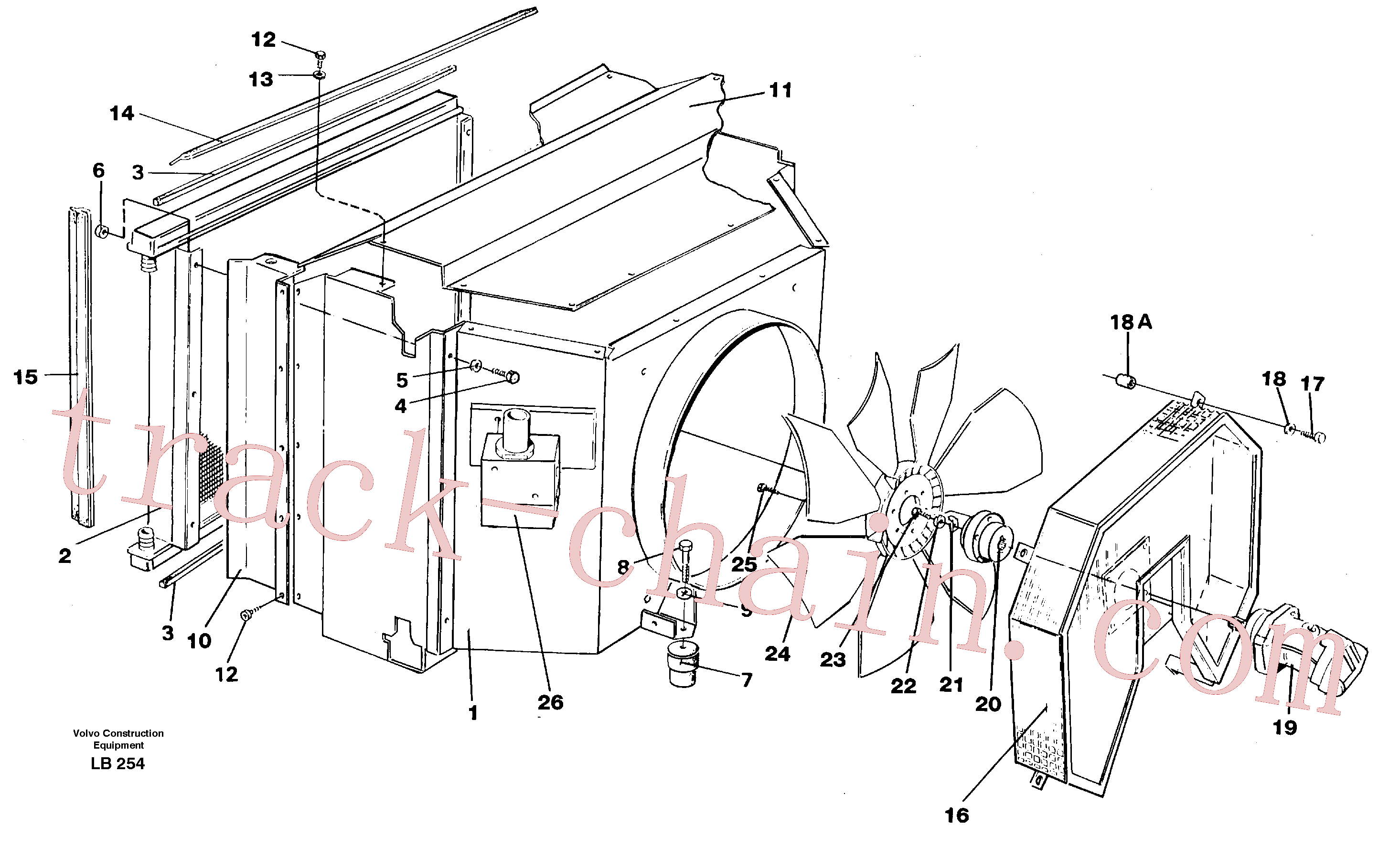 VOE14257294 for Volvo Hydraulic oil cooler(LB254 assembly)