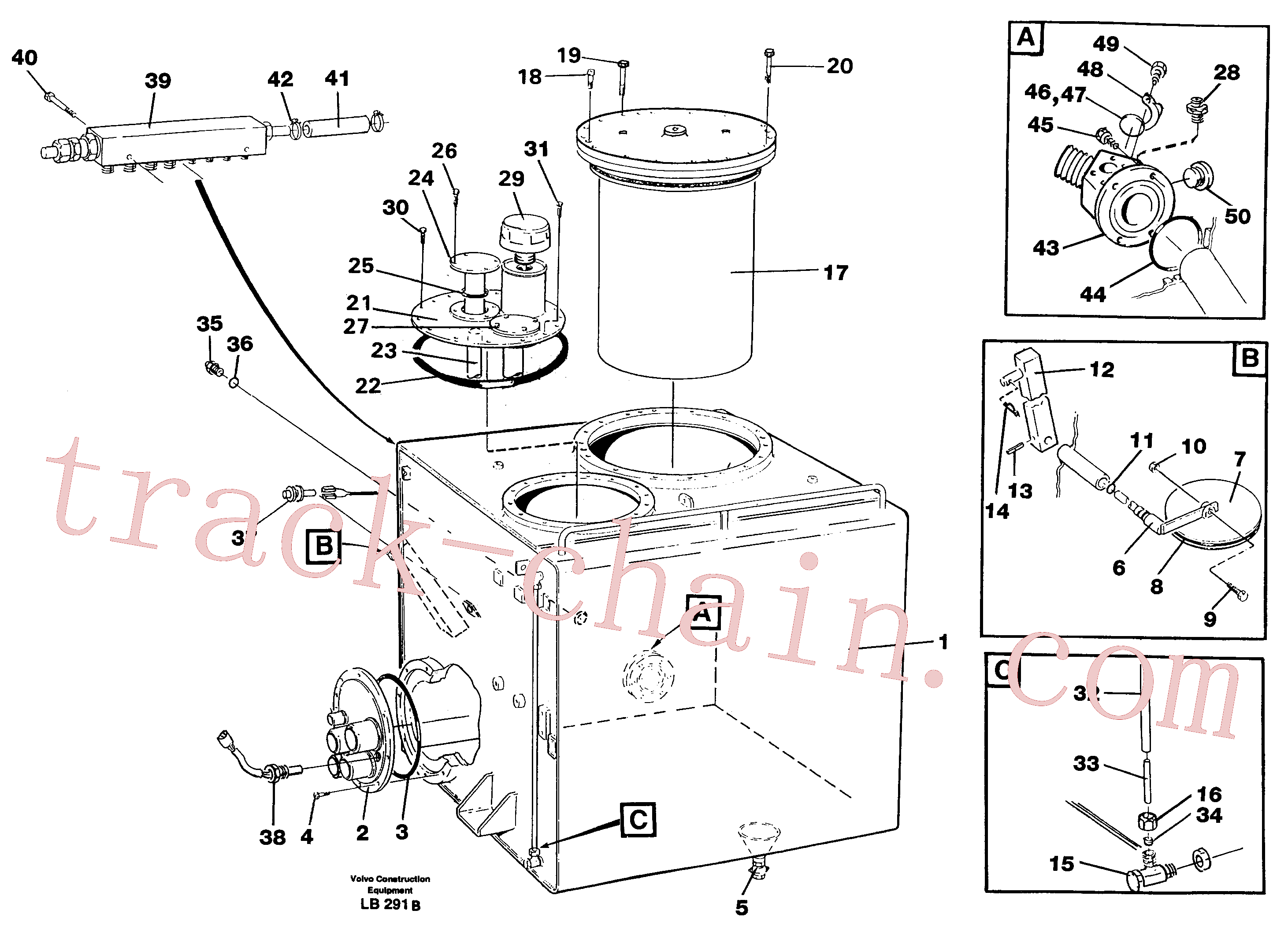 VOE14046574 for Volvo Hydraulic oil tank(LB291B assembly)