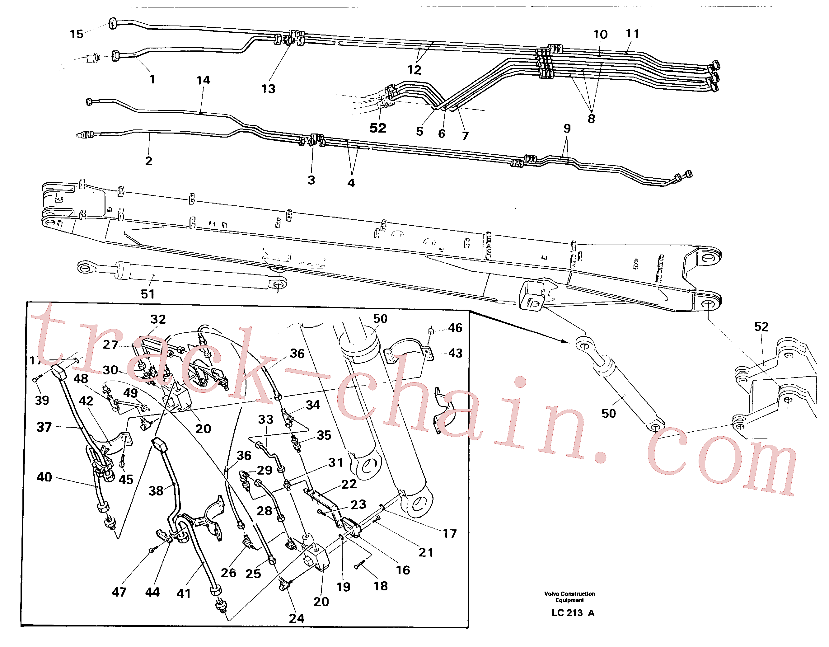 VOE14054952 for Volvo Hydraulic system, boom, handling equipment(LC213A assembly)