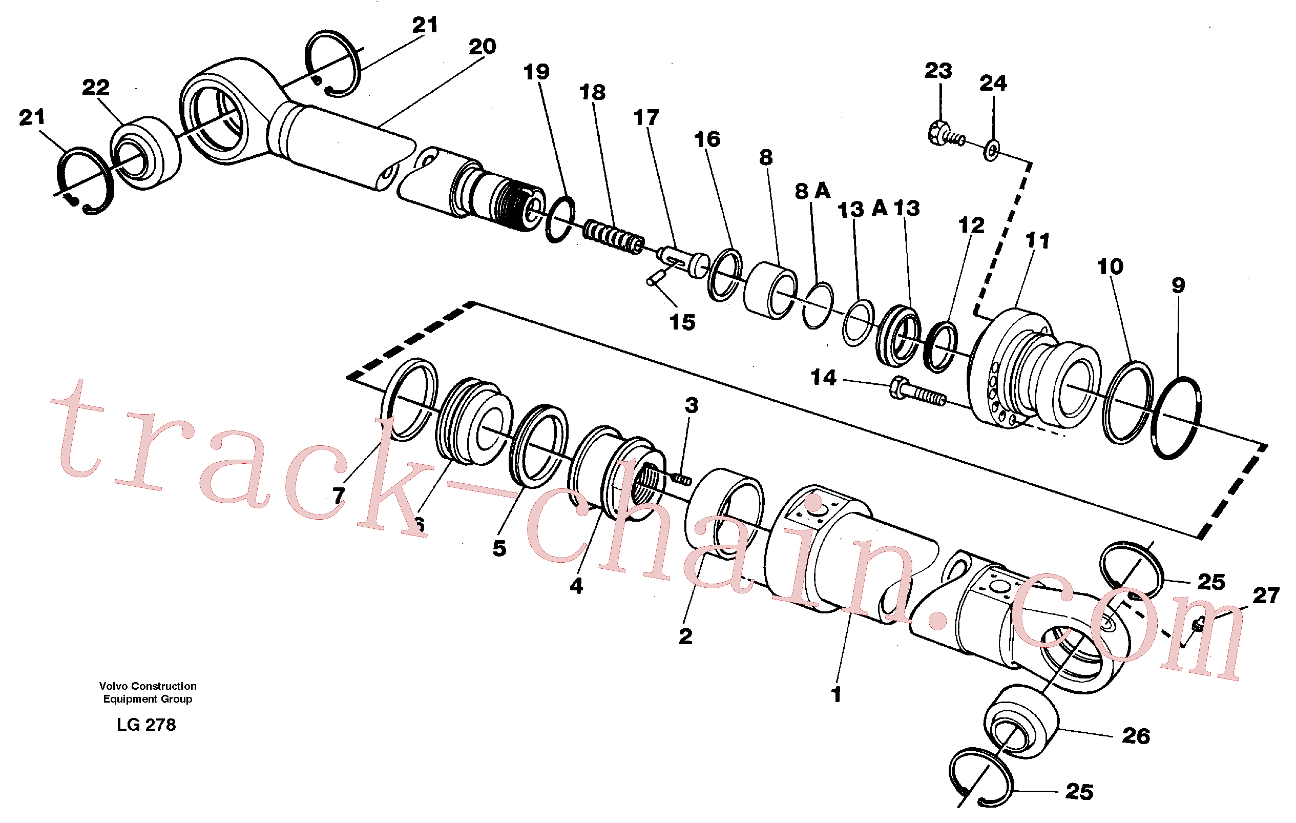 VOE14262659 for Volvo Bucket cylinder(LG278 assembly)