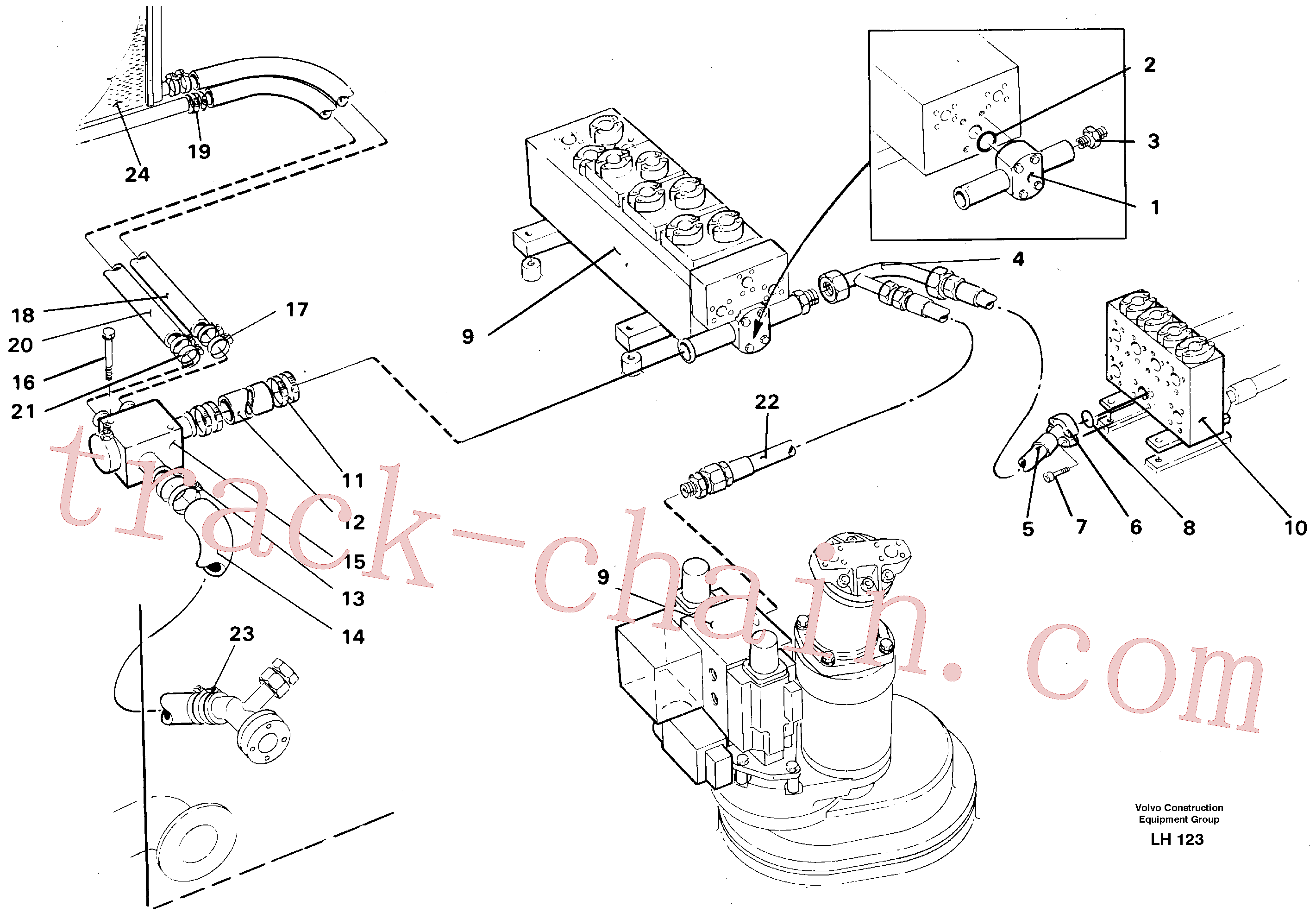 VOE14260427 for Volvo Hydraulic system, return lines(LH123 assembly)