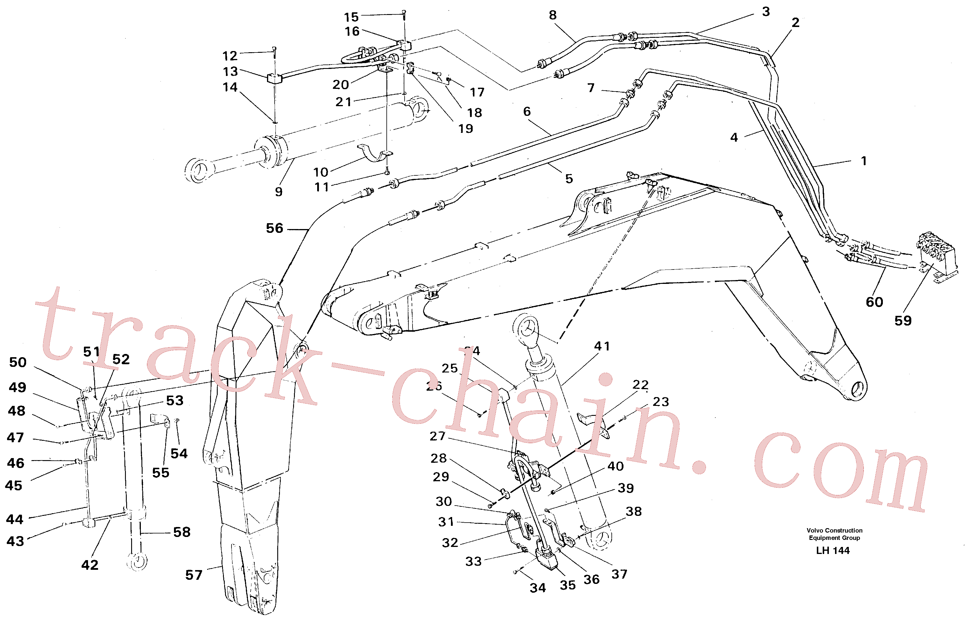 VOE14249857 for Volvo Hydr.backhoe equipm.5.20mdipper arm 2.80m(LH144 assembly)
