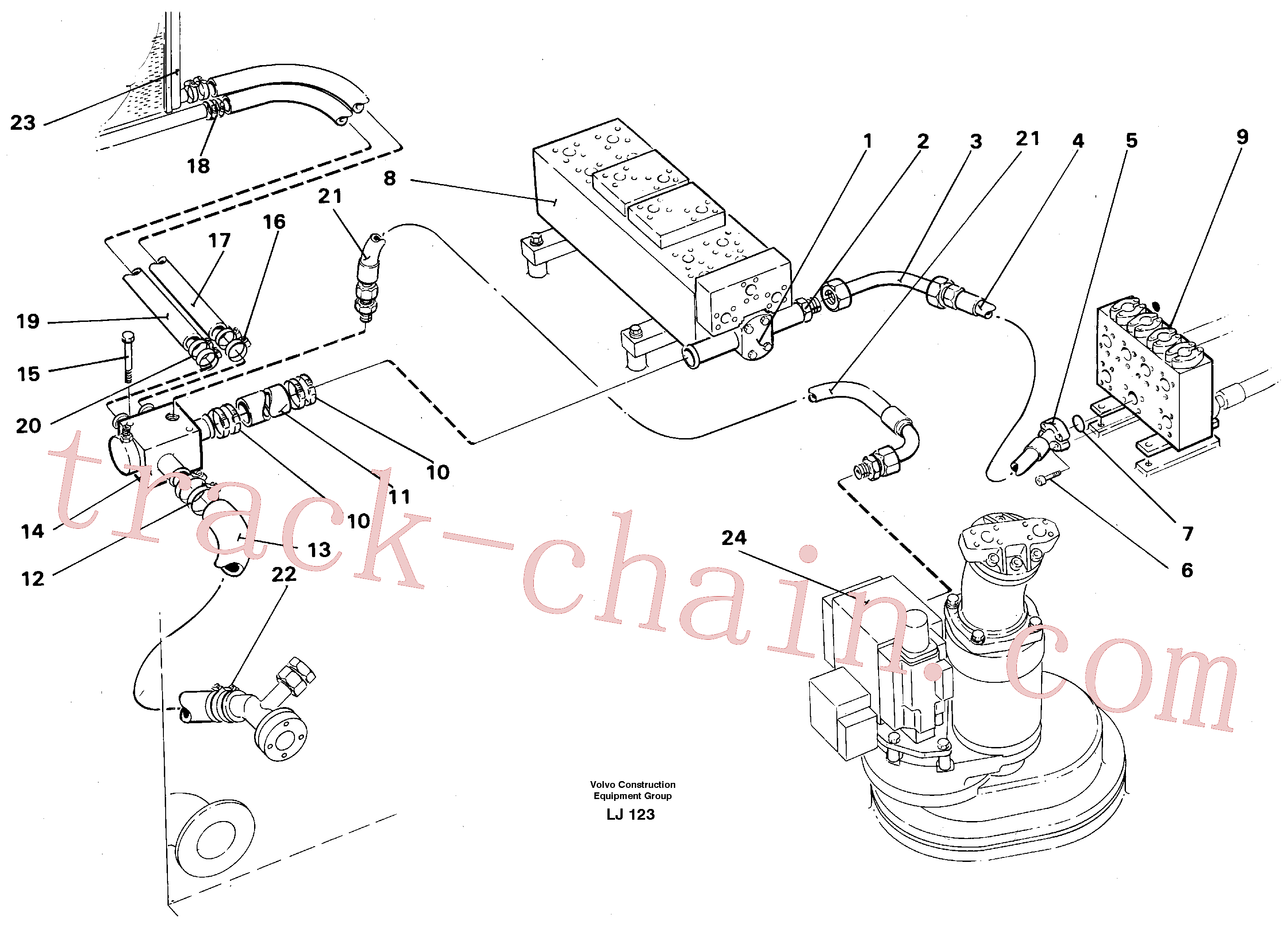 VOE14260427 for Volvo Hydraulic system, return lines(LJ123 assembly)