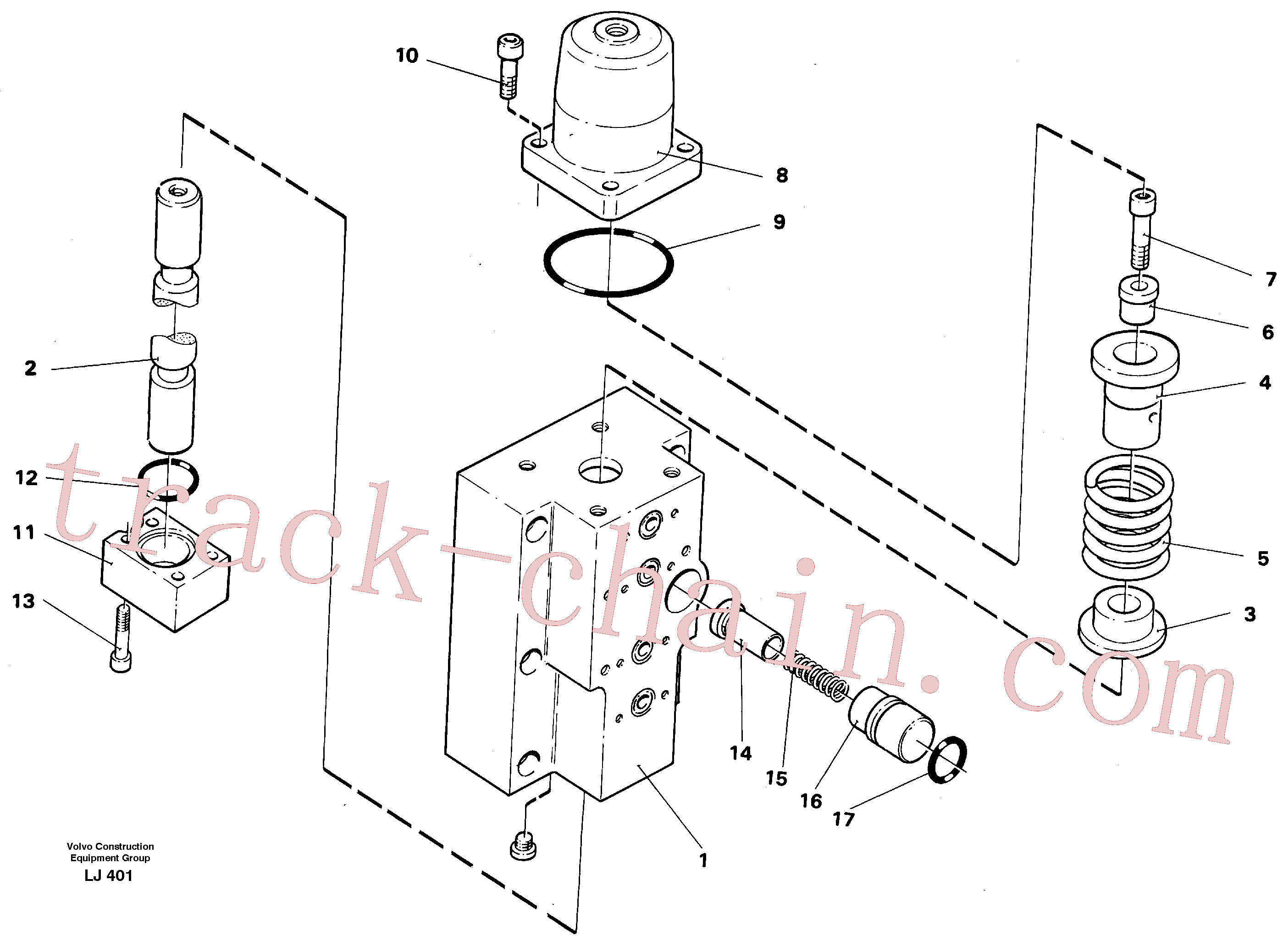 VOE14286935 for Volvo Four-way valve(LJ401 assembly)