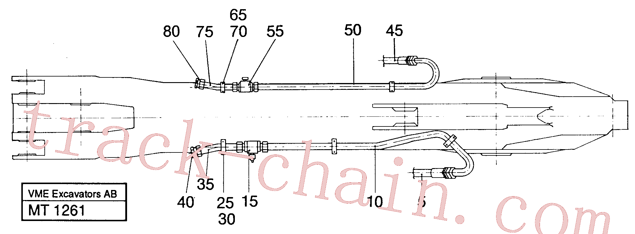 VOE14240743 for Volvo Hydraulic hammer equipment on dipper with shut-off cocks(MT1261 assembly)