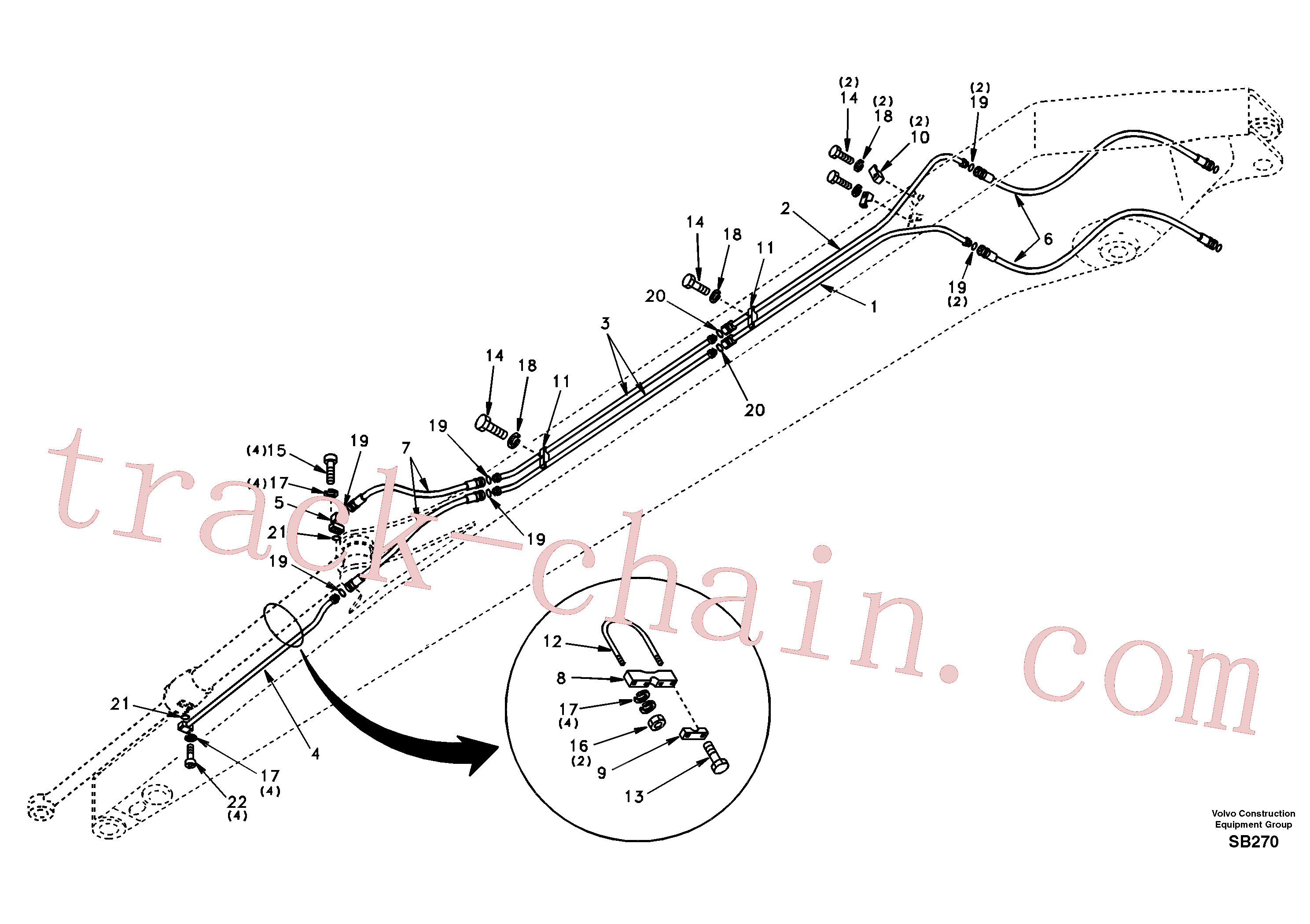 VOE938645 for Volvo Working hydraulic, long dipper arm(SB270 assembly)