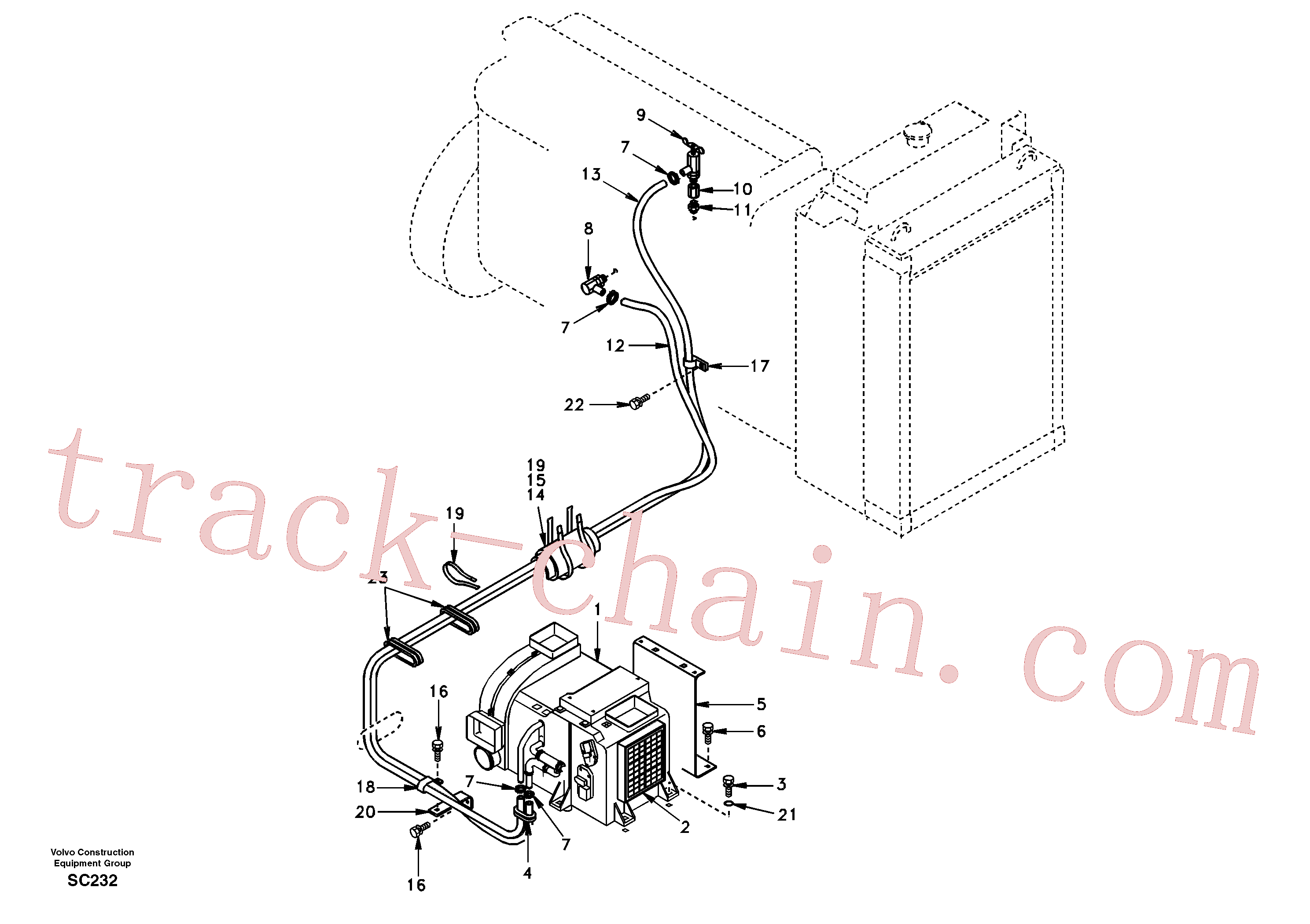 SA1125-00650 for Volvo Heating line(SC232 assembly)