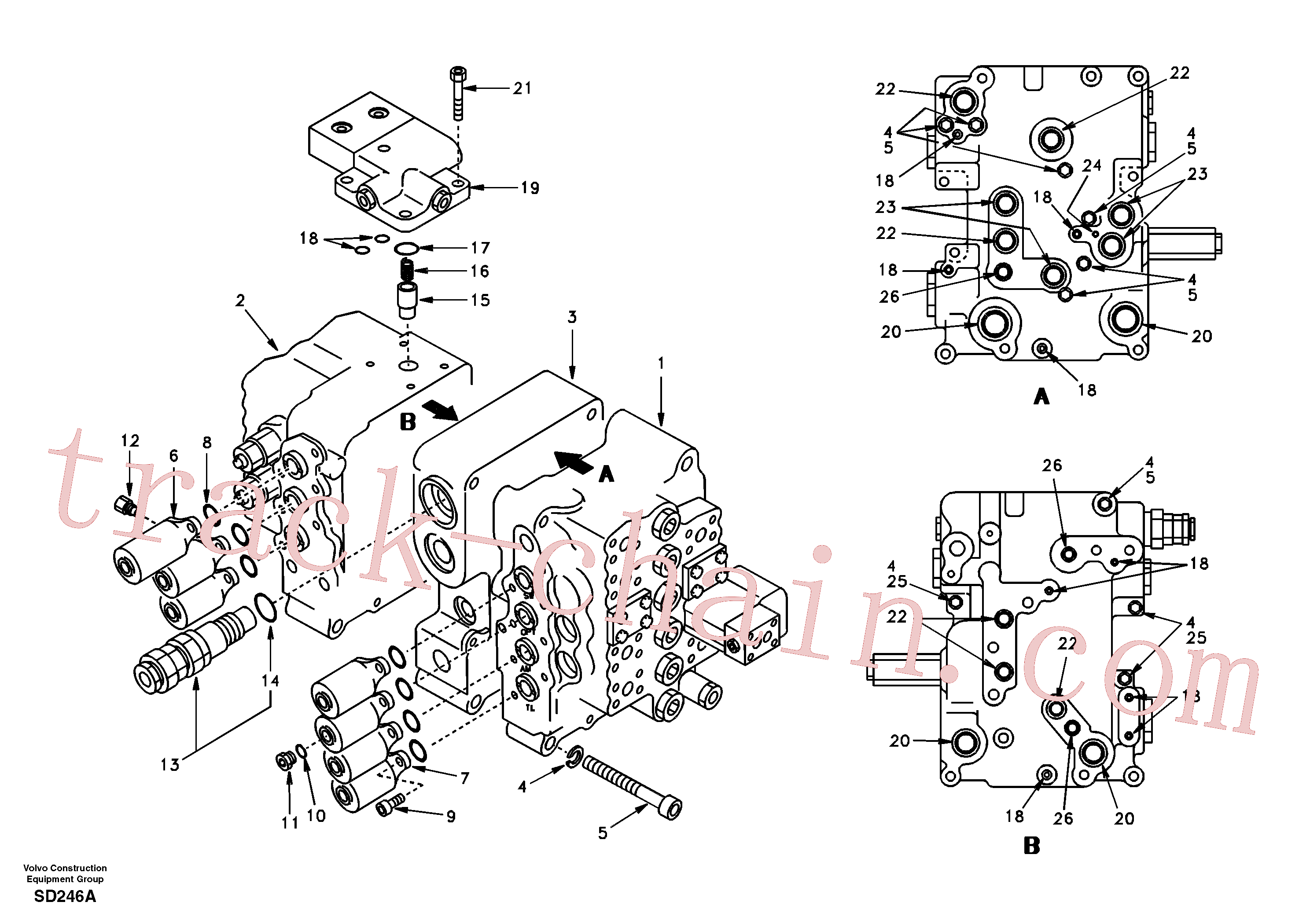 SA8230-00670 for Volvo Control valve with fitting parts.(SD246A assembly)