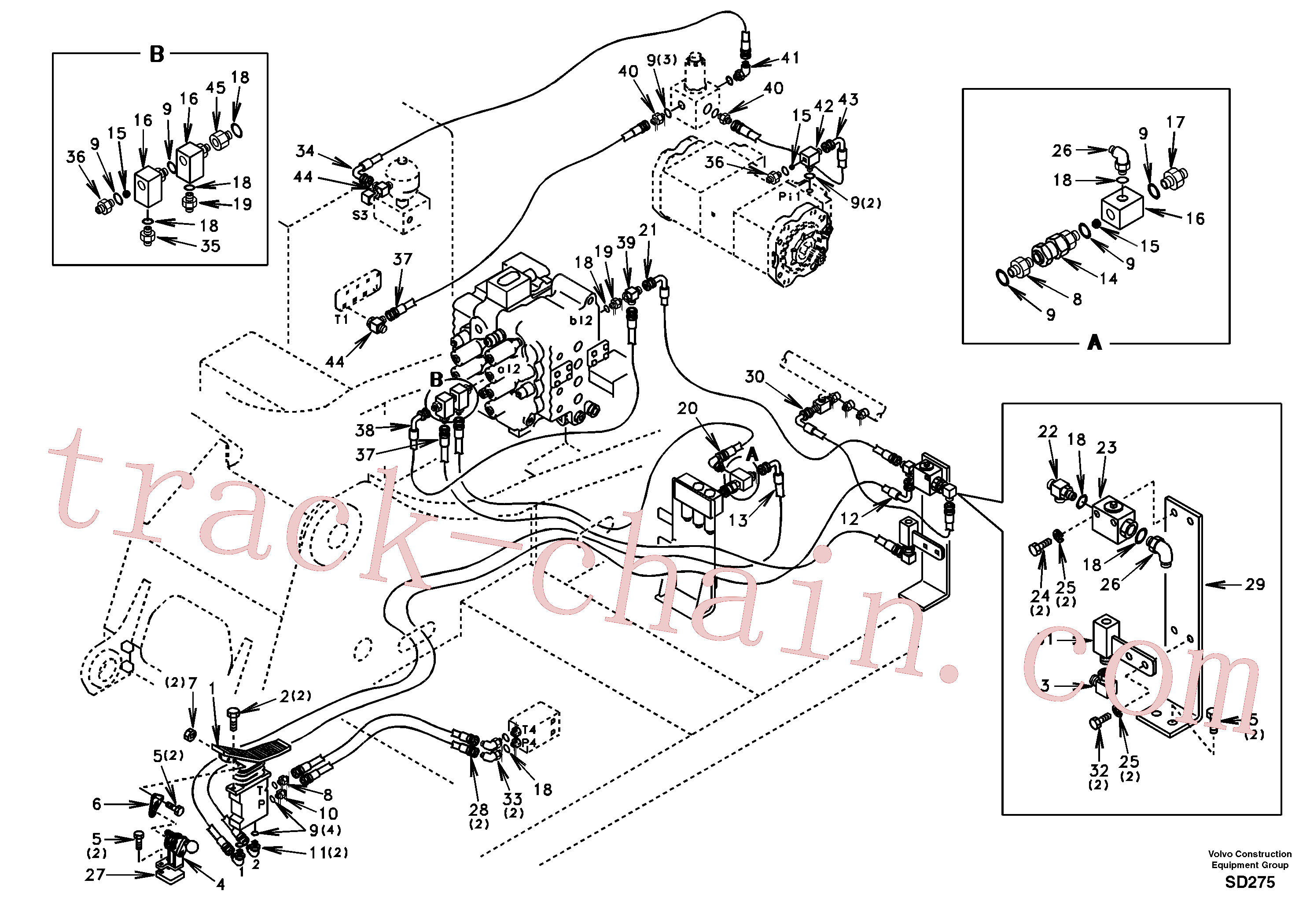 SA9411-92360 for Volvo Working hydraulic, hammer and shear for 1st pump flow(SD275 assembly)