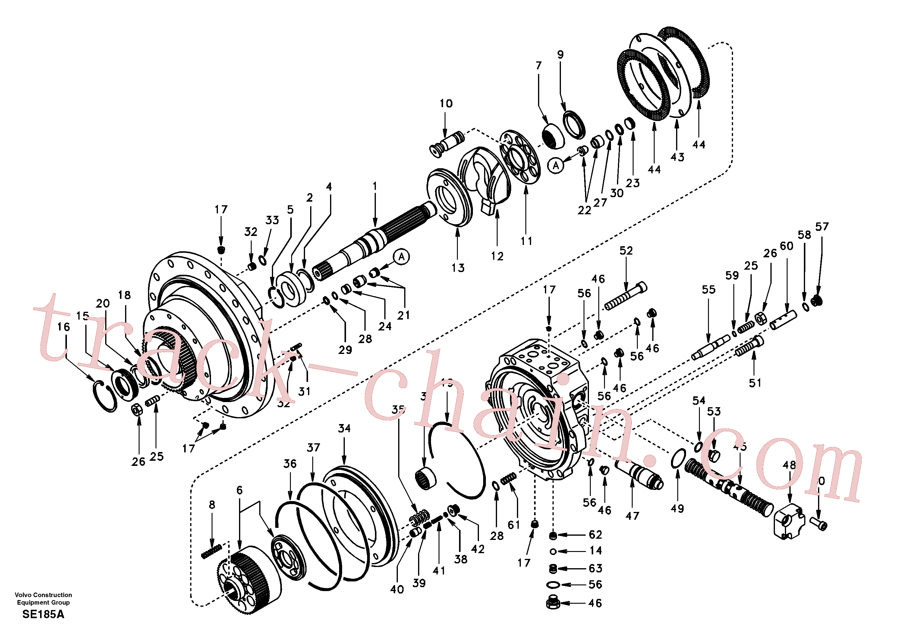 SA7242-10880 for Volvo Travel motor(SE185A assembly)