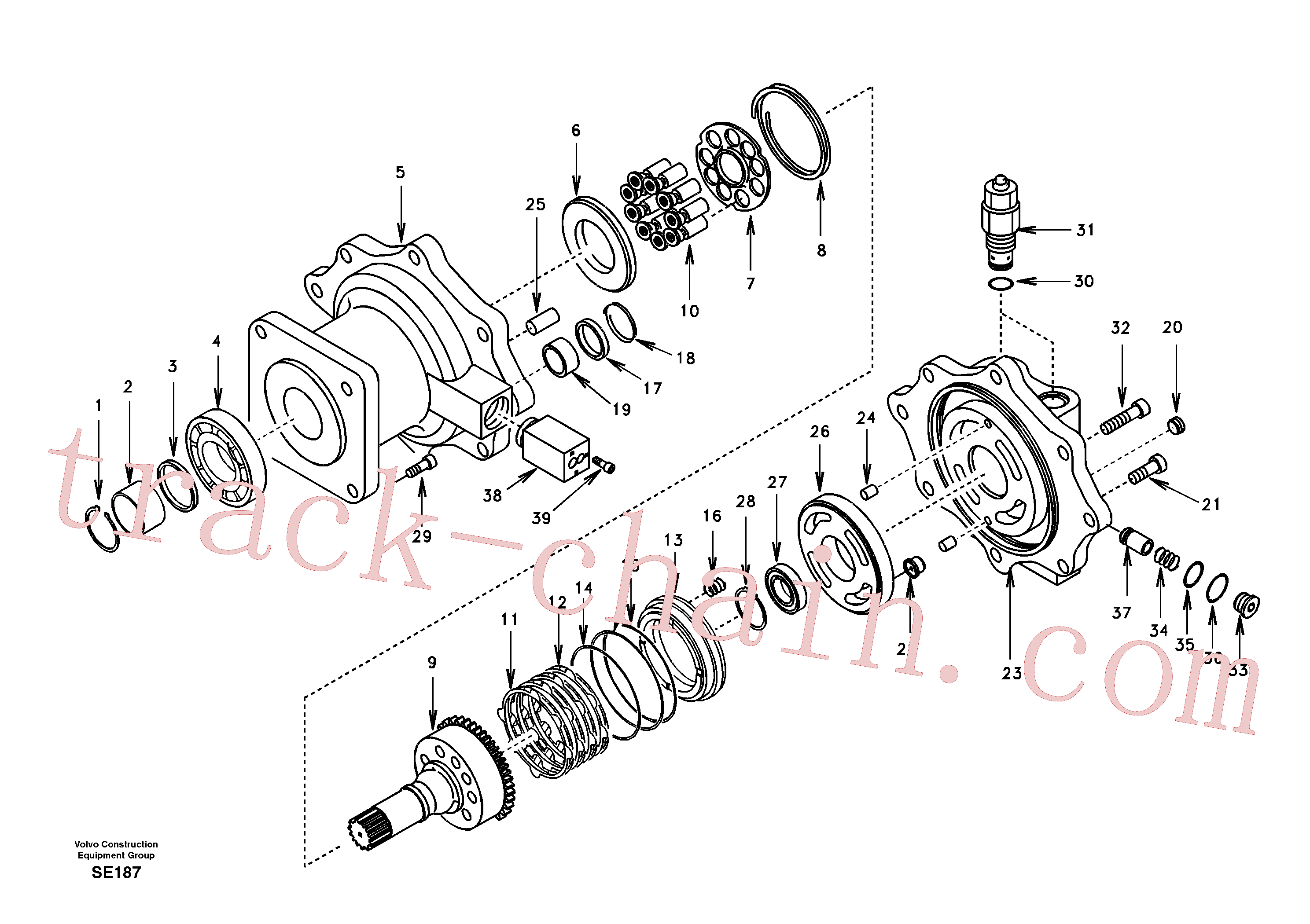 SA8230-00900 for Volvo Swing motor(SE187 assembly)